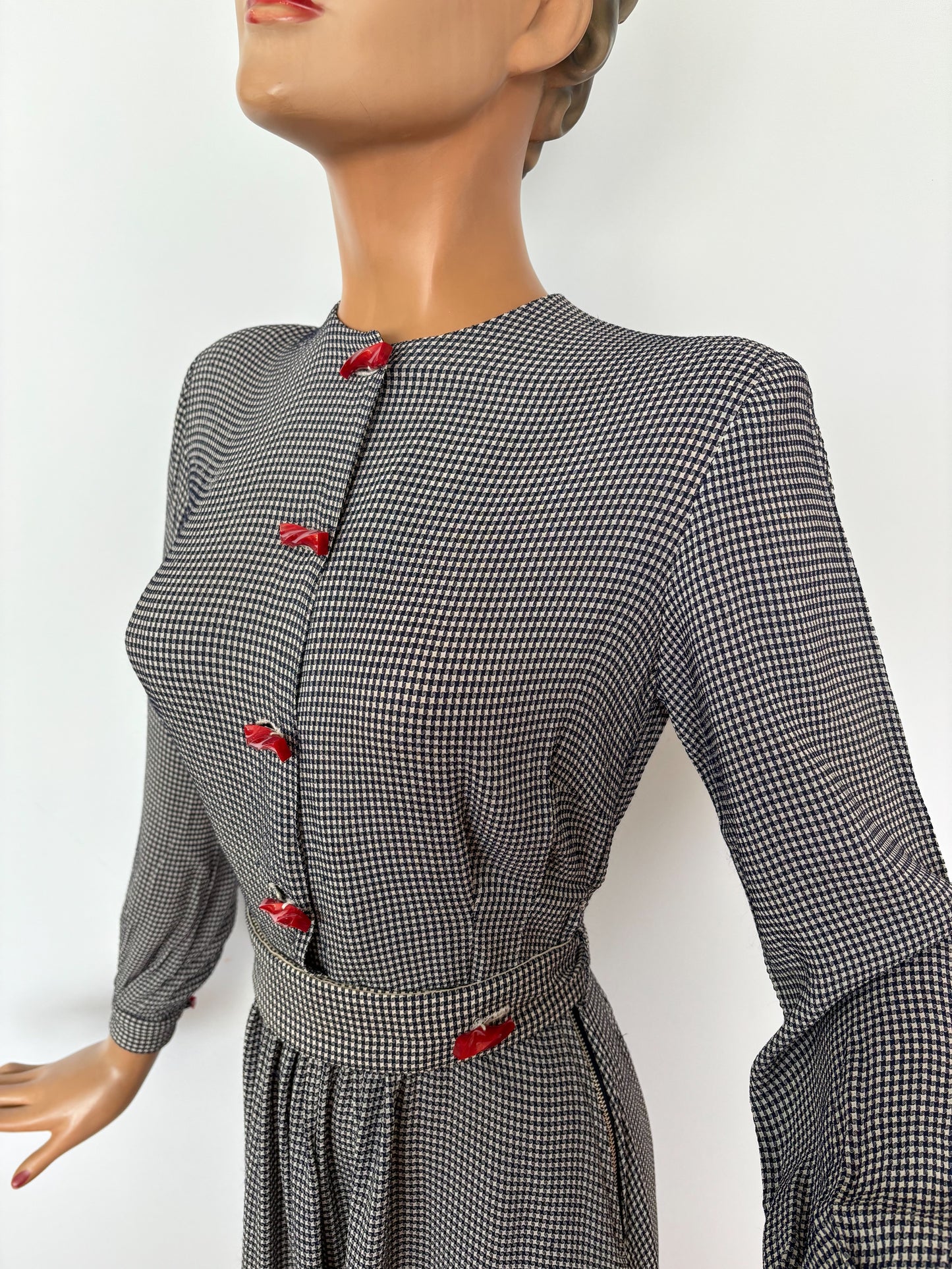 1940s Style Vintage Seersucker Dress | XS/S