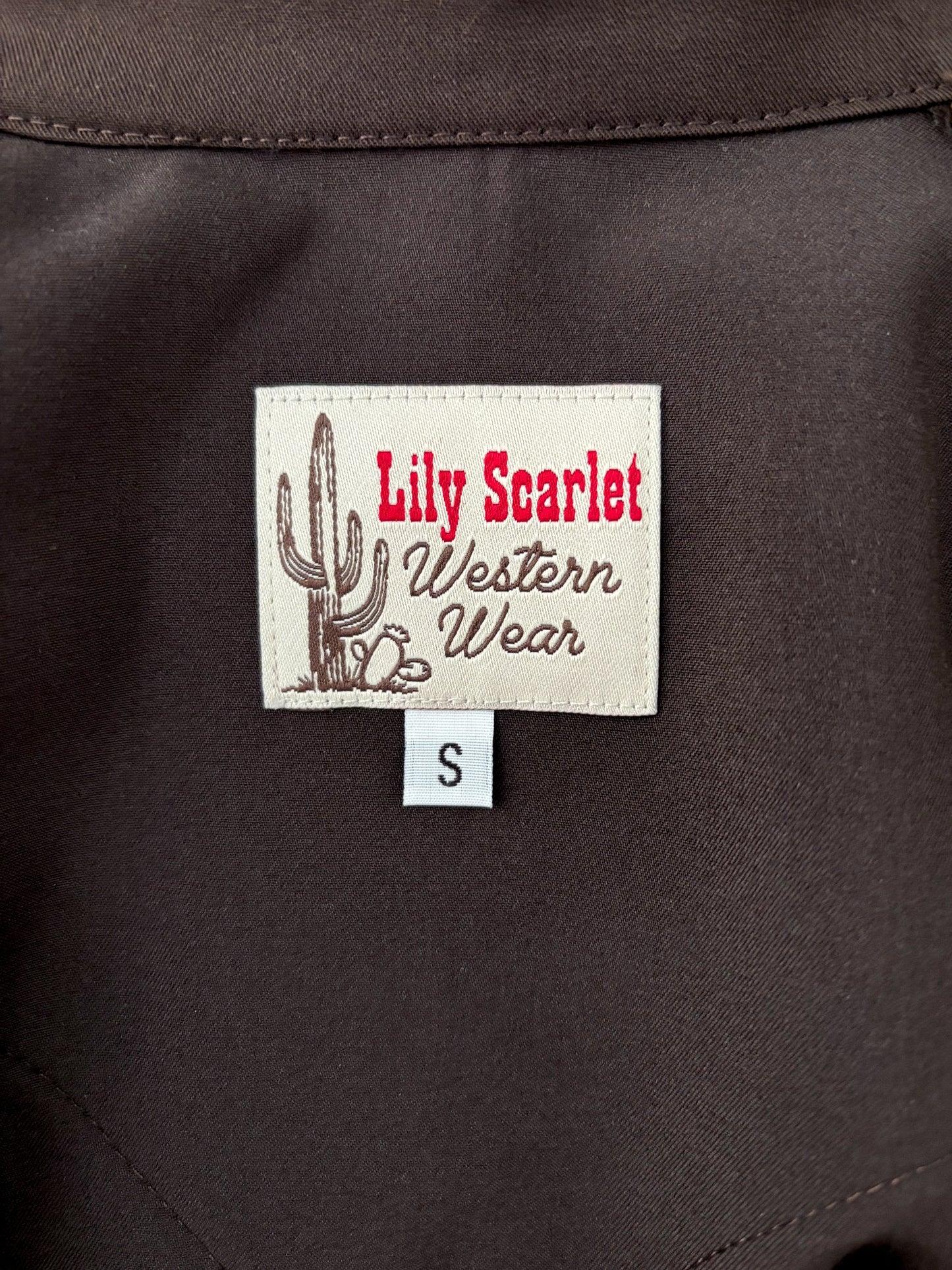 Lorraine 1940s Western Blouse Chocolate