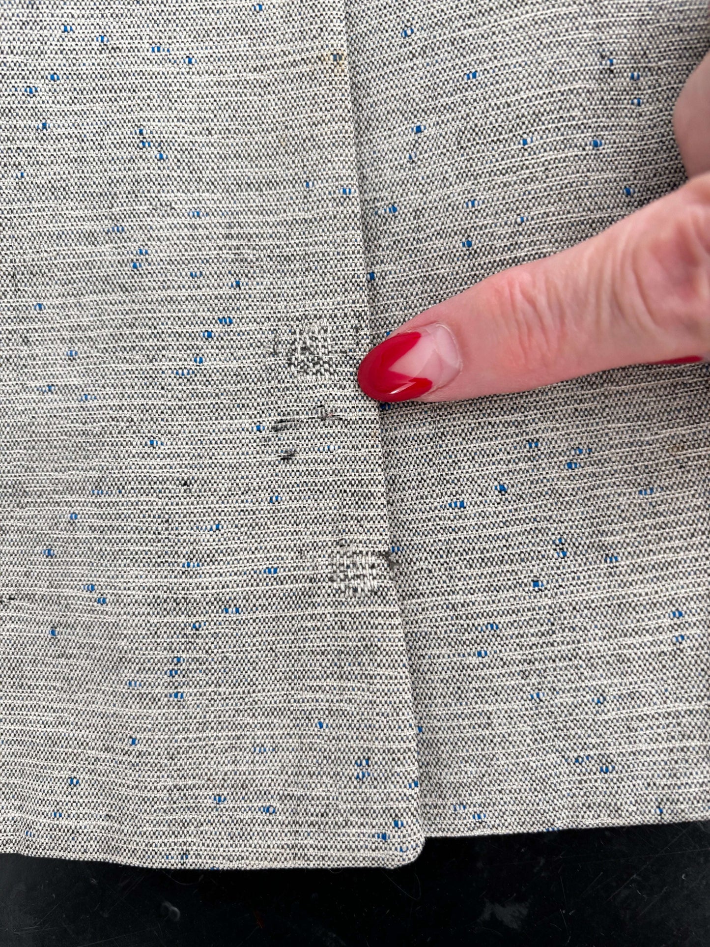 XS/S | 1940s Lilli Ann Speckled Grey Gabardine Wool Suit Lily Scarlet