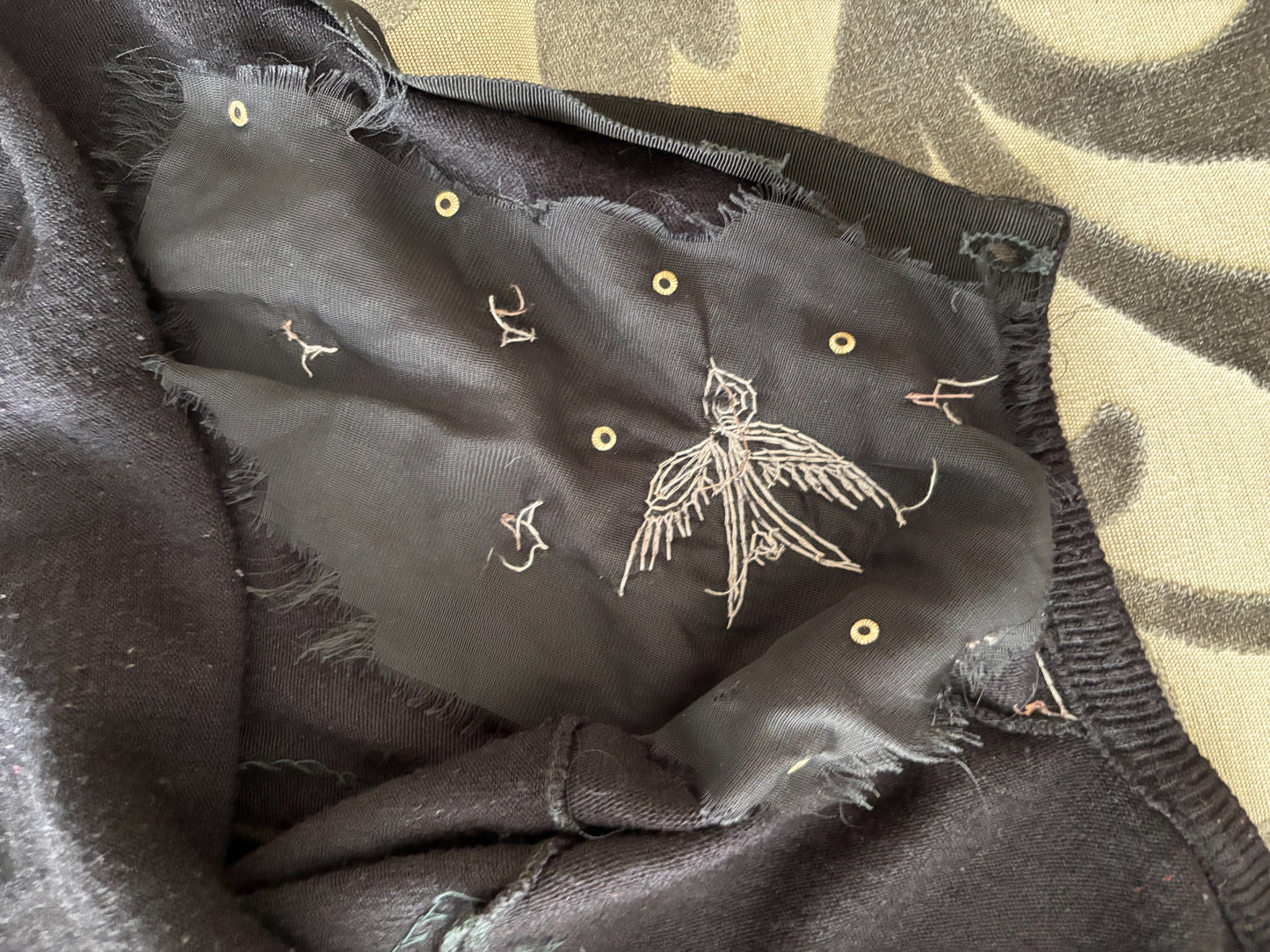 S | Late 1950s Beaded Bird Cardigan