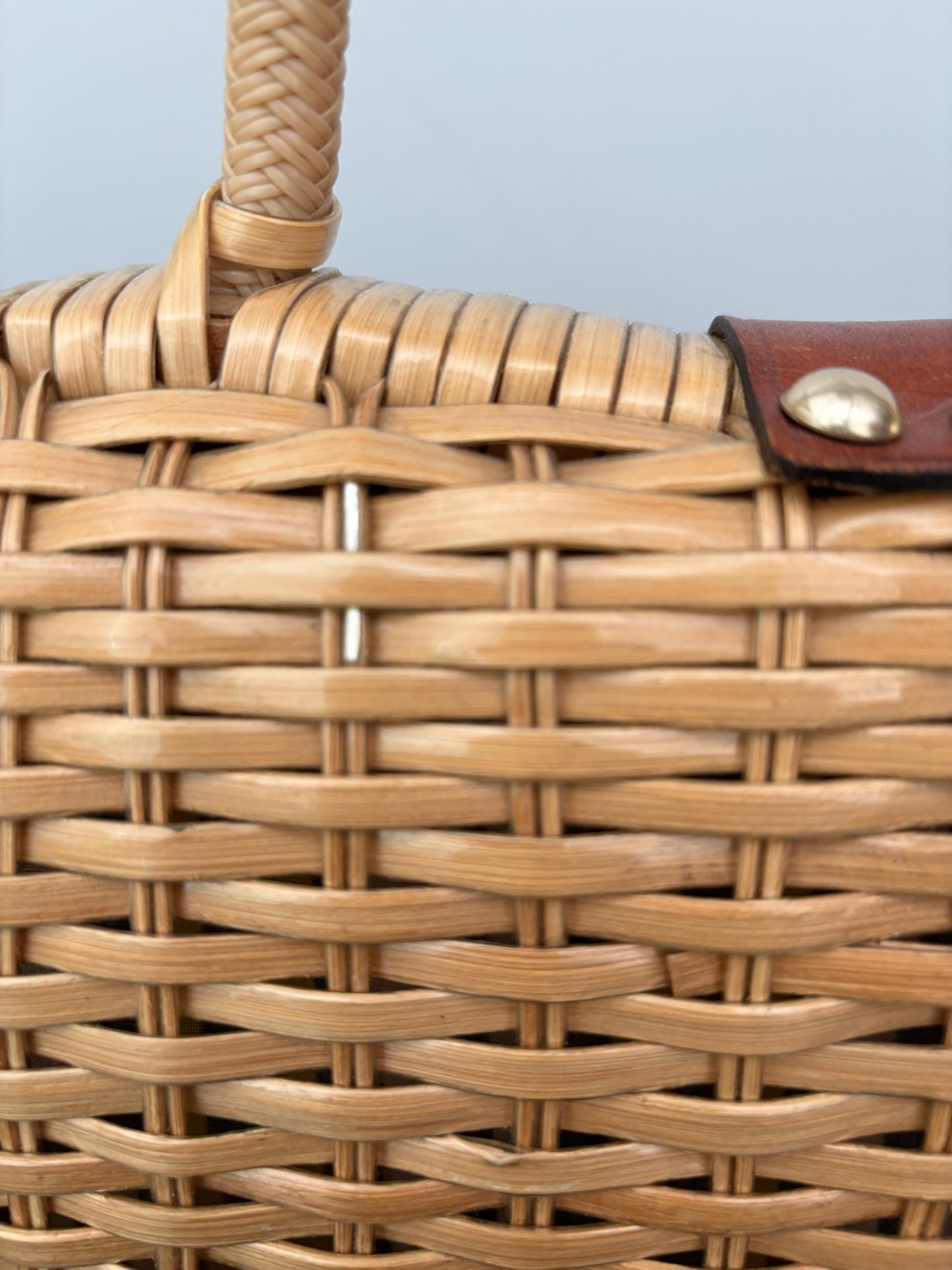 1960s Hong Kong Woven Plastic Handbag