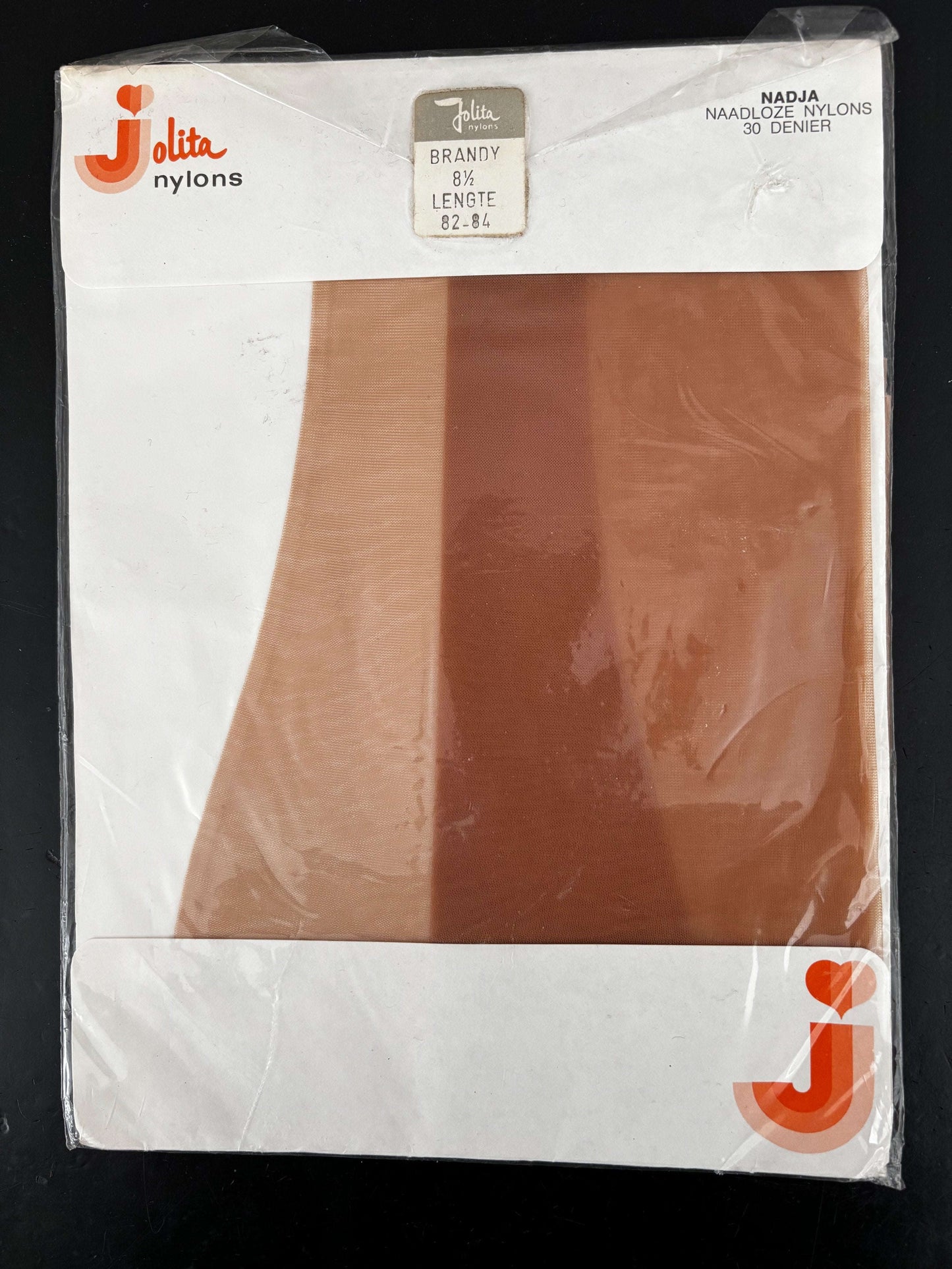 Vintage Seamless Nylon Stockings Size 8½ Jolita Lily Scarlet