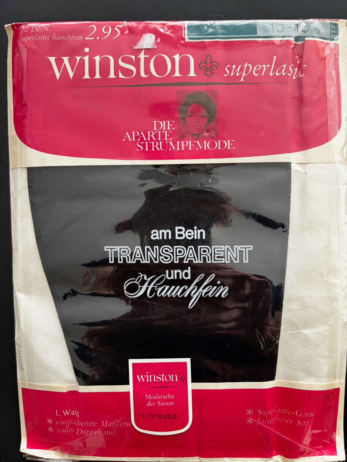 Vintage Seamless Nylon Stockings Size 10-10½ Winston Lily Scarlet
