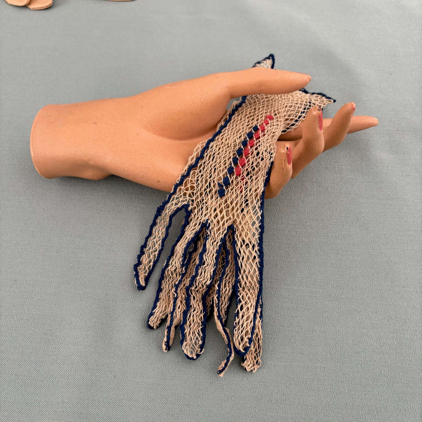 1920s/30s Art Deco Era Crocheted Gloves Lily Scarlet