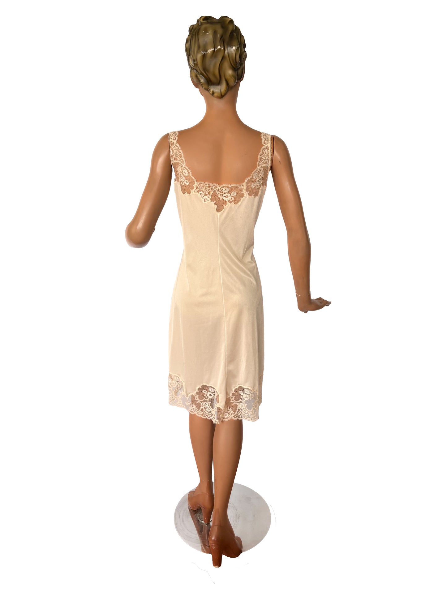M/L | Vintage 1950s/60s Lace Cup Slip Dress