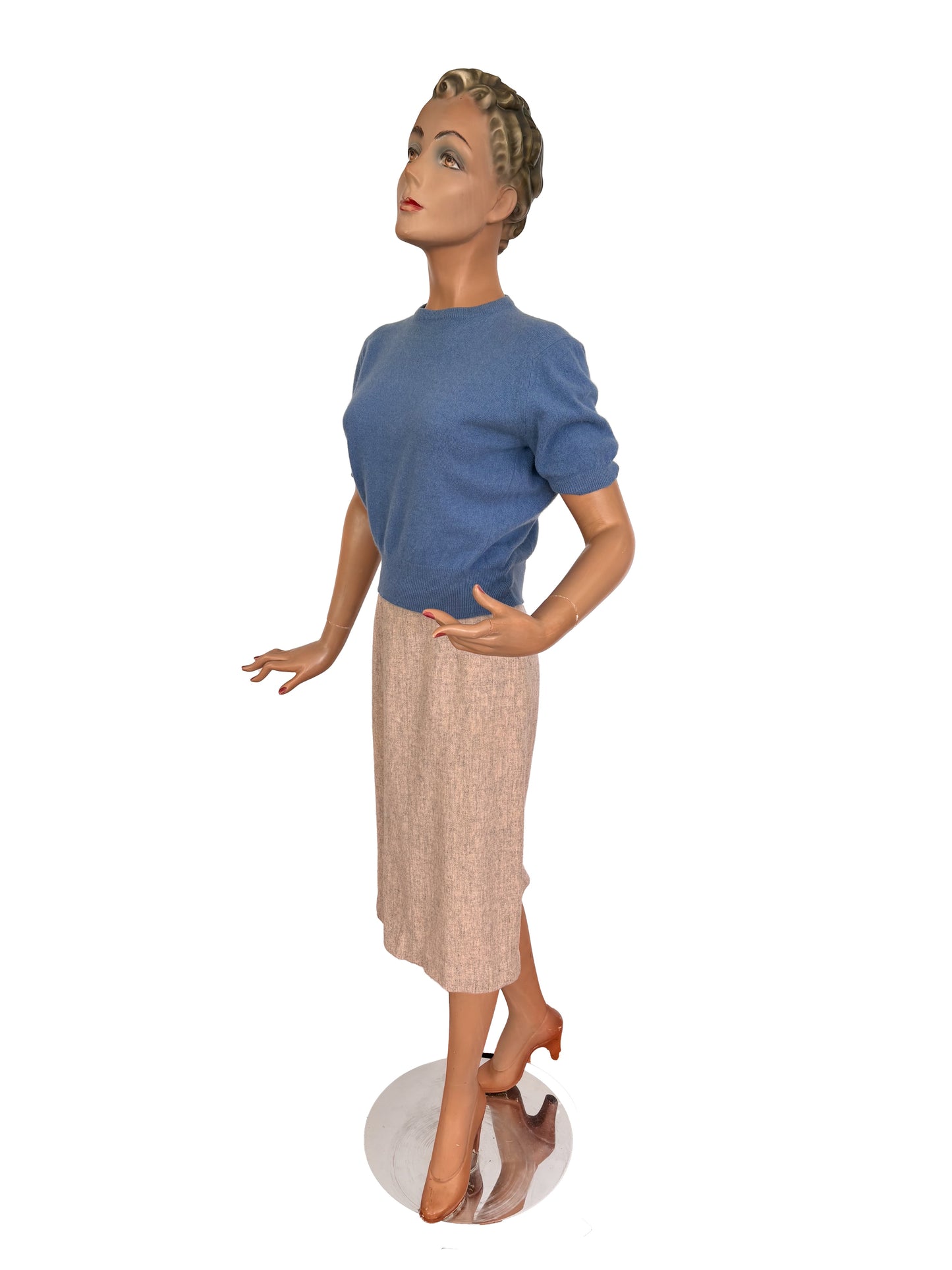 XS | 1940s.50s Tweed Skirt