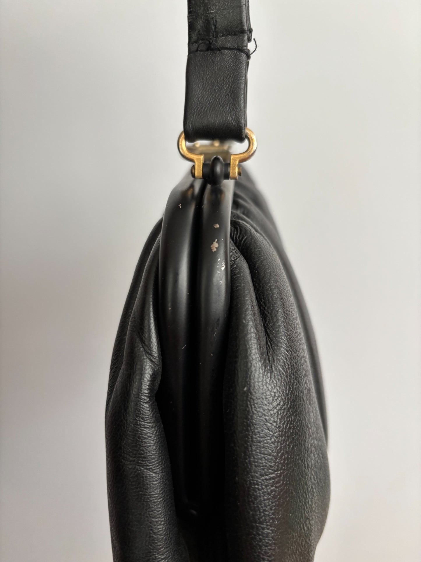 1950s/60s Soft Black Leather Handbag