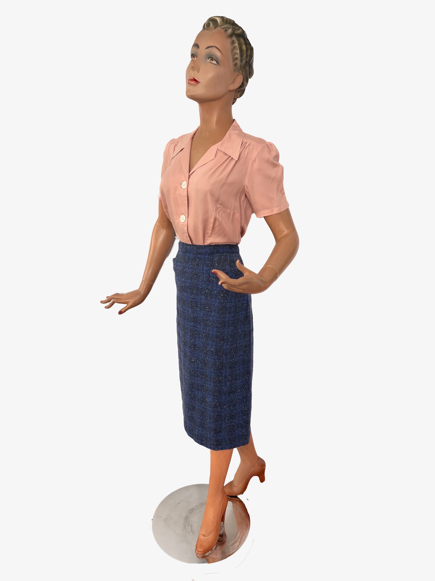 S/M | 1940s Speckled Wool Skirt