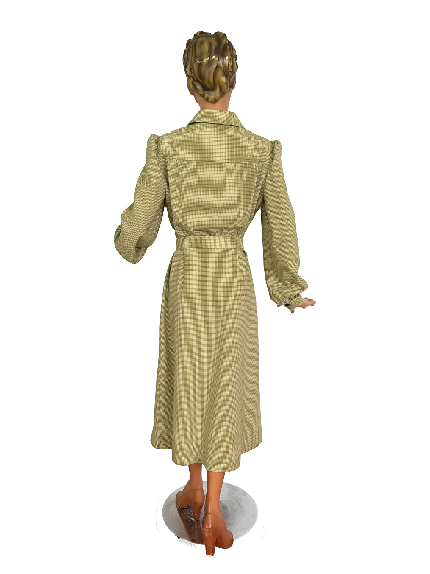 XL/XXL | 1940s Reproduction Dress In Vintage Wool