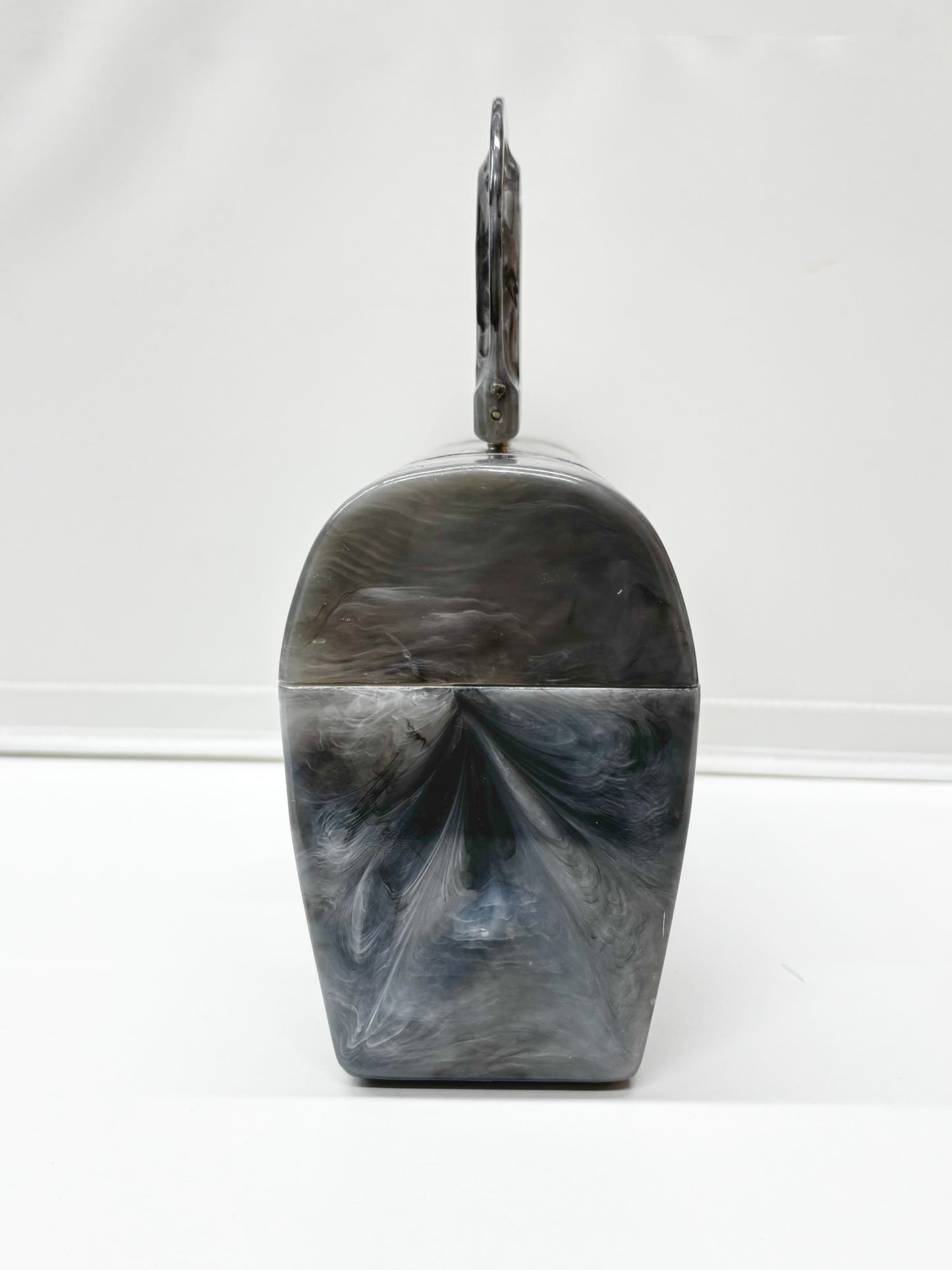 1950s Grey Marbled Lucite Toolbox Bag