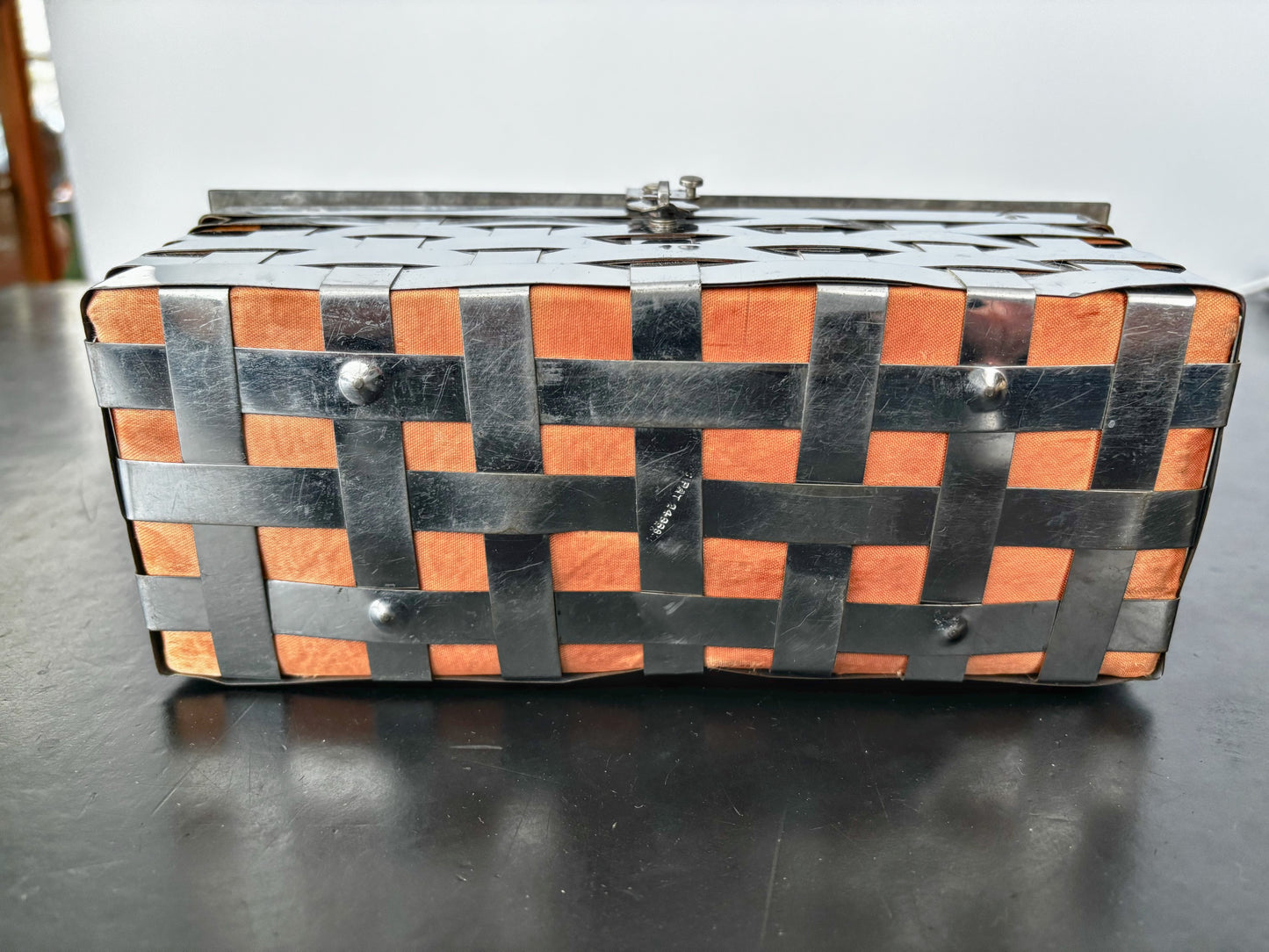 1950s Dorset Fifth Avenue Silver Metal Weave Box Bag
