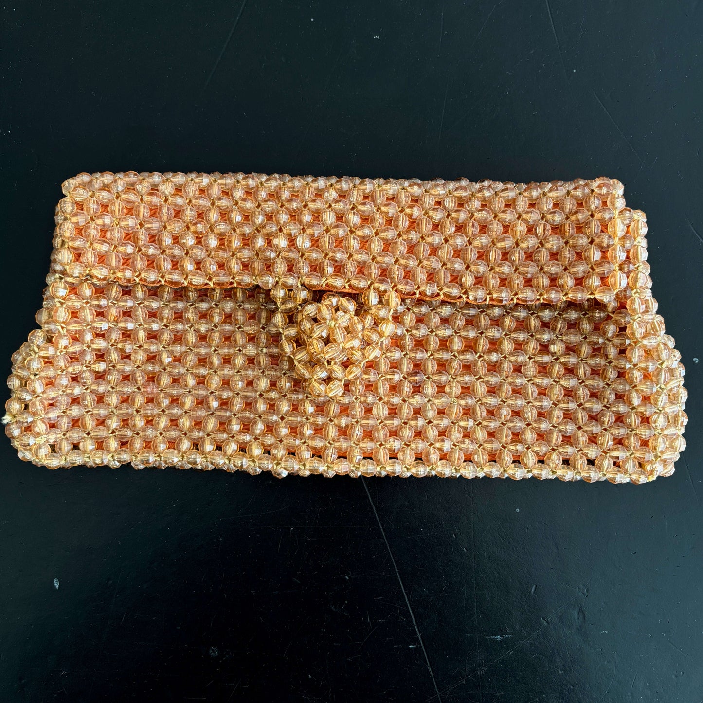 1950s/1960s Beaded Evening Clutch Bag Lily Scarlet