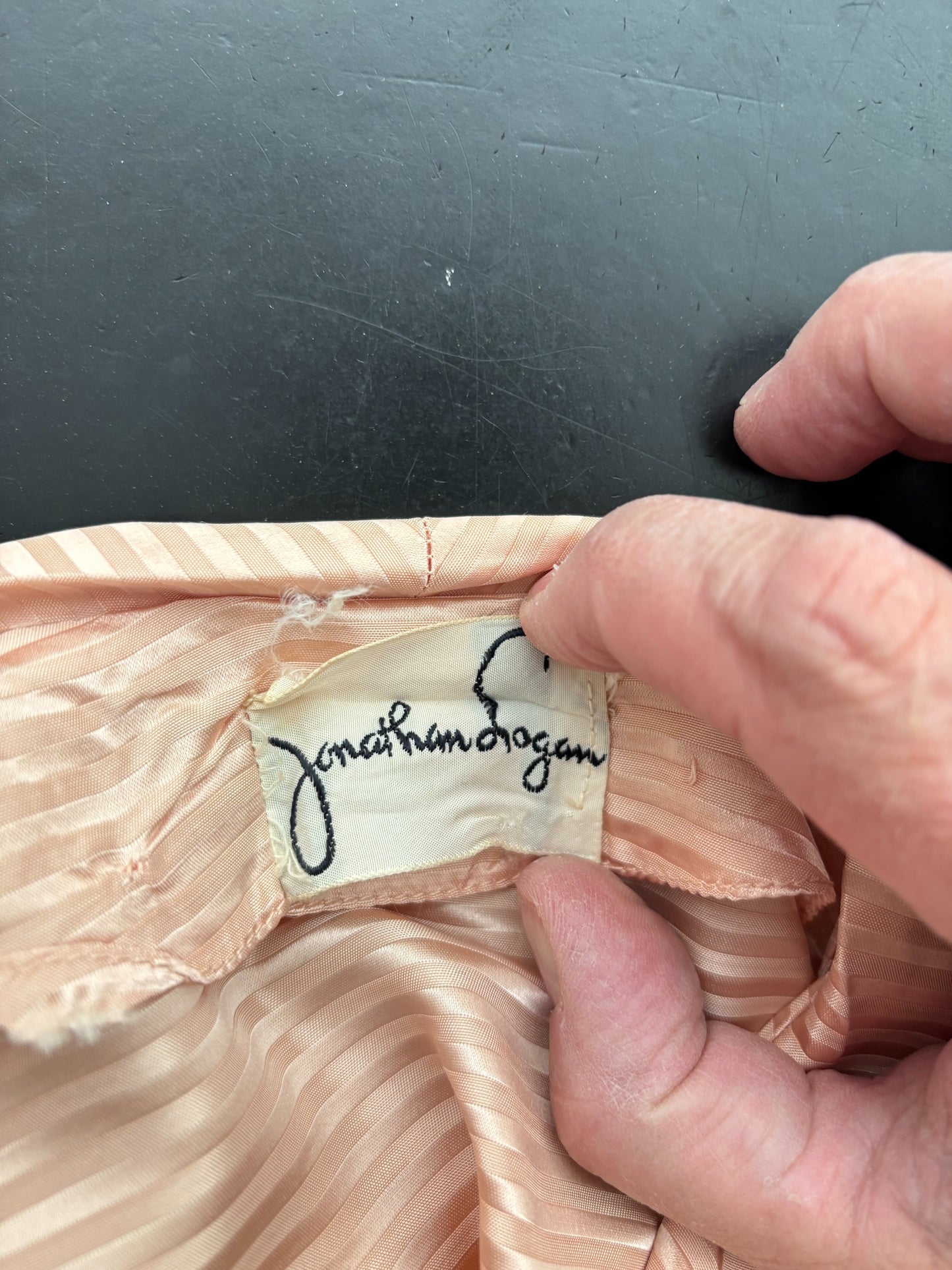 XS/S | 1950s Jonathan Logan Blush Pink Striped Dress