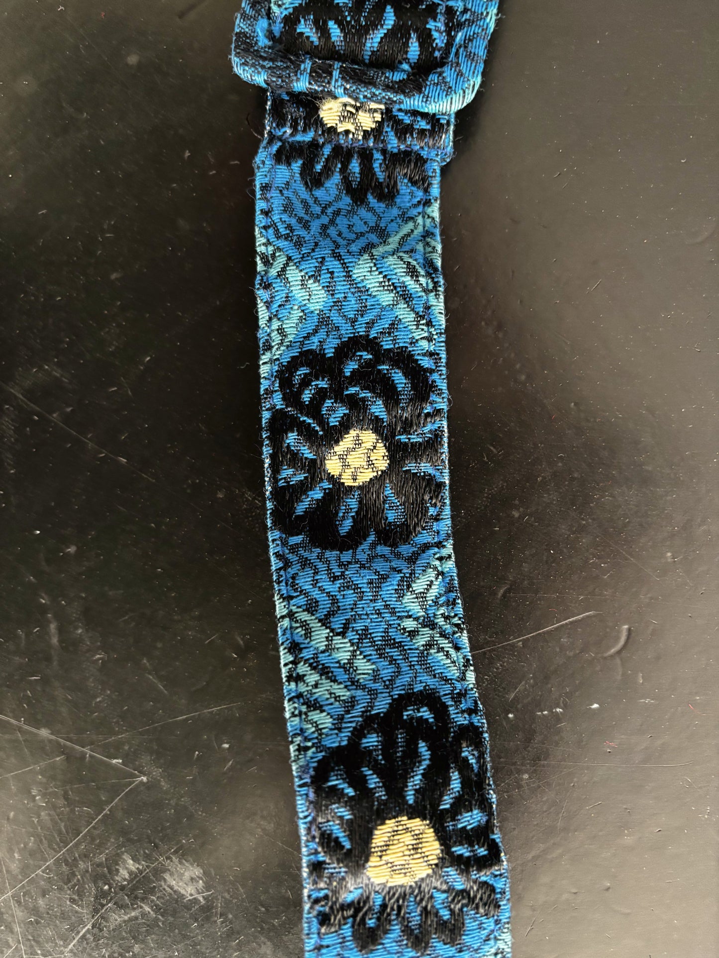 XS/S | 1950s Teena Paige Blue Jacquard Dress