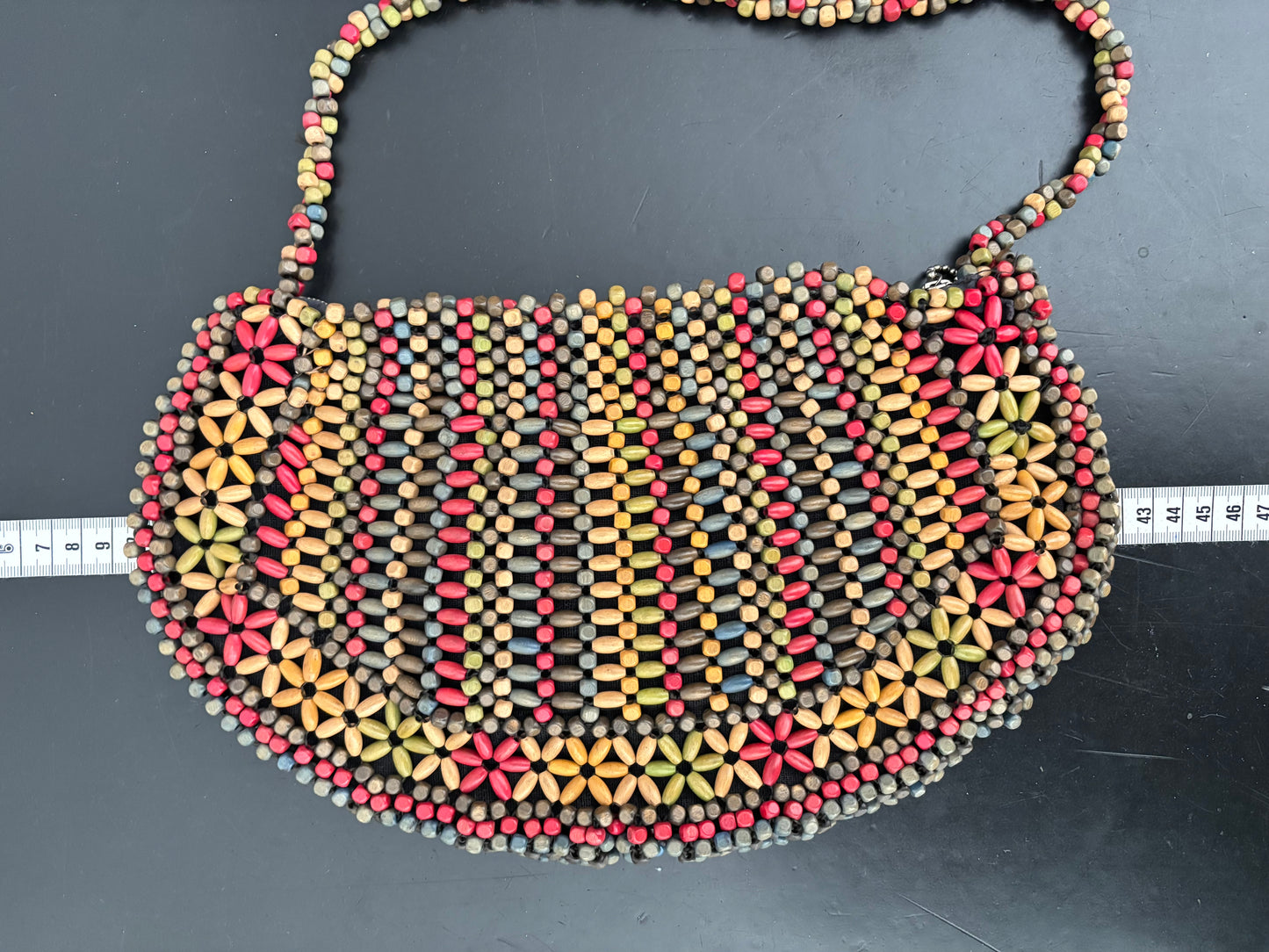 1930s Suzanne Brand Wooden Bead Handbag | Made in Czechoslovakia