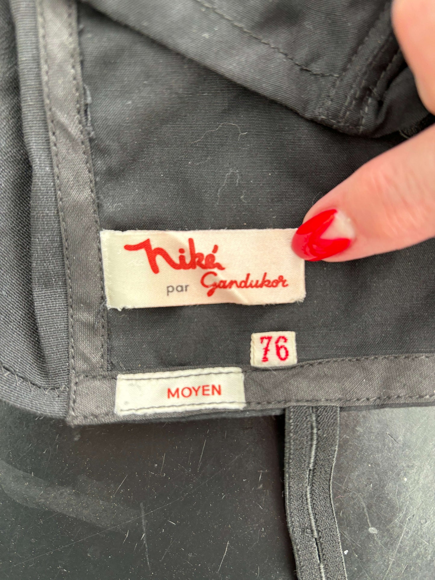 1960s NOS Niké par Gandukor Black Cotton Long-line Bra 76C Lily Scarlet