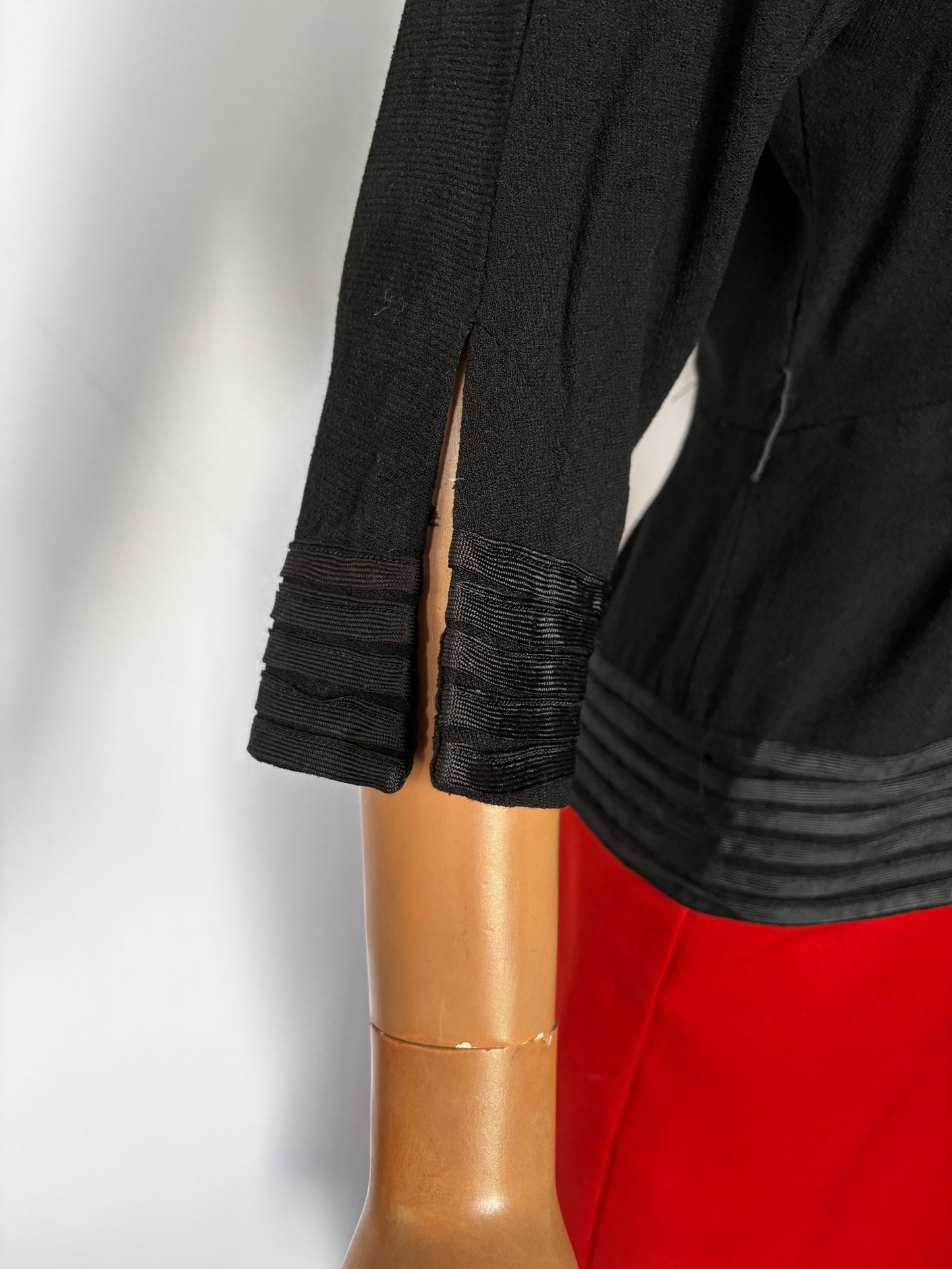 M | 1920s/30s Wool Crepe Tunic Flapper Top
