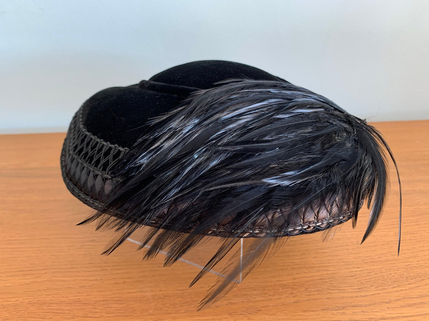 Antique Millinery Black Feather Piece