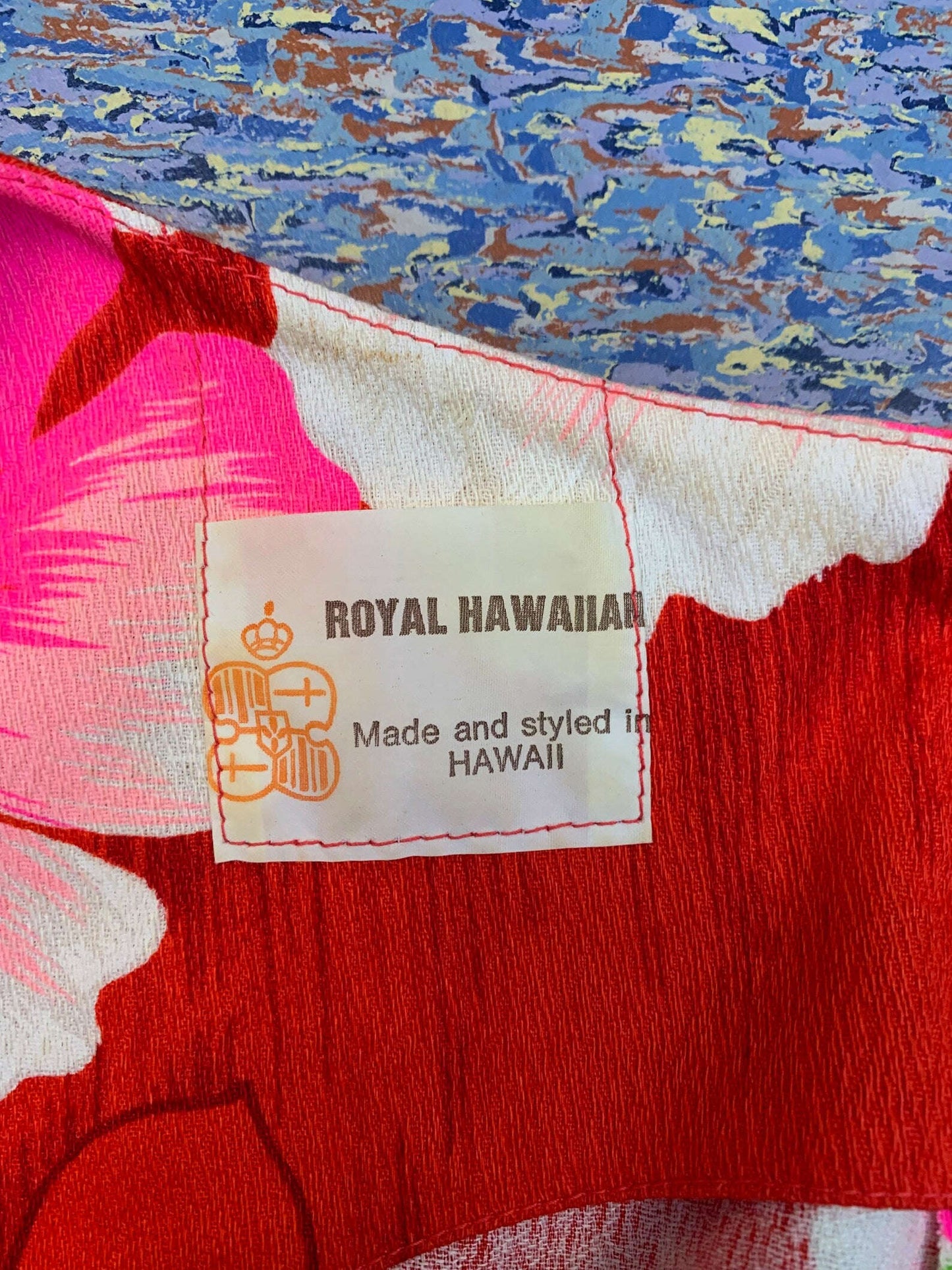 M | 1960s/1970s Royal Hawaiian Luau Dress Lily Scarlet