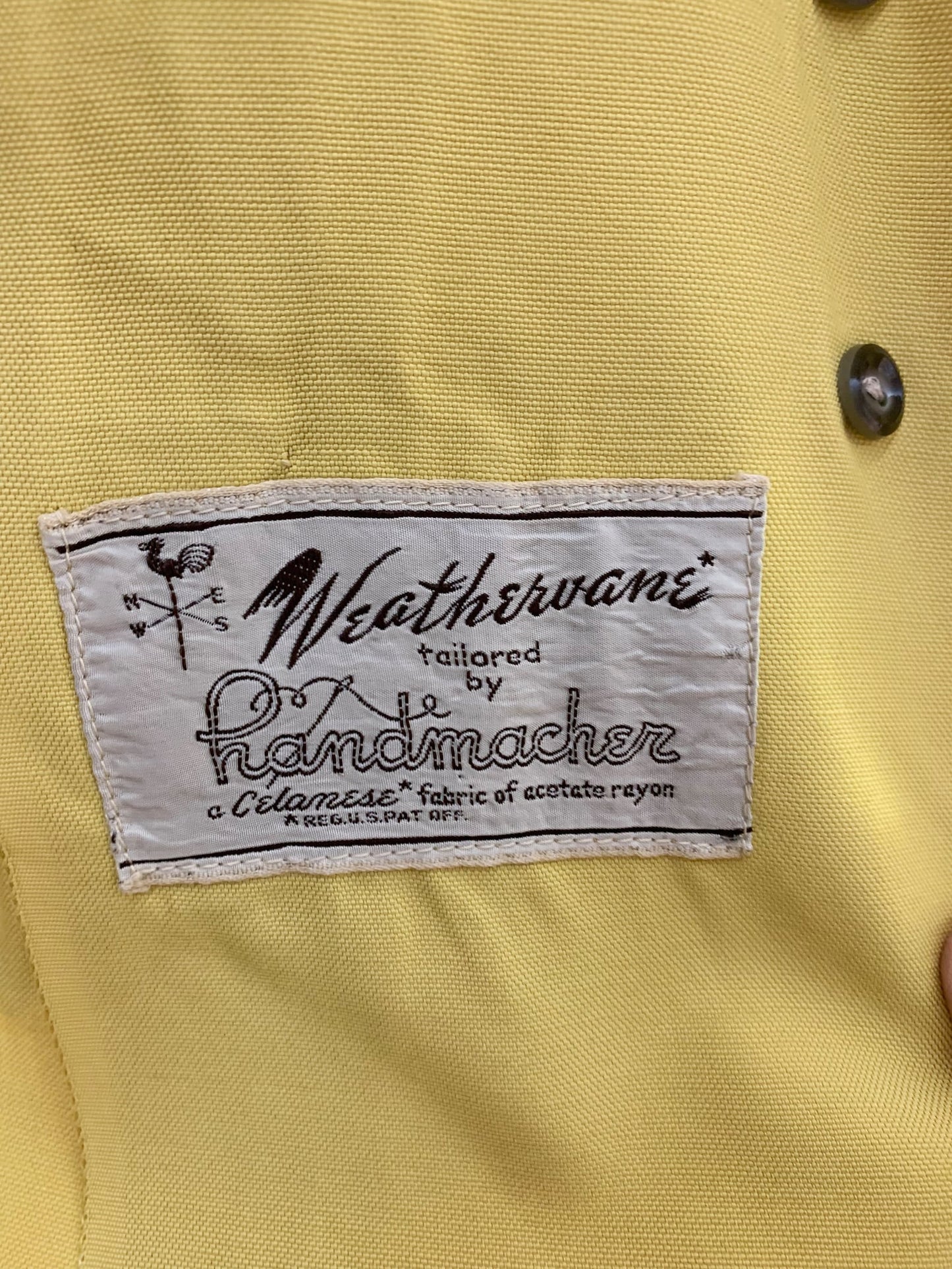 M | 1940s Weathervane Handmacher Gabardine Jacket