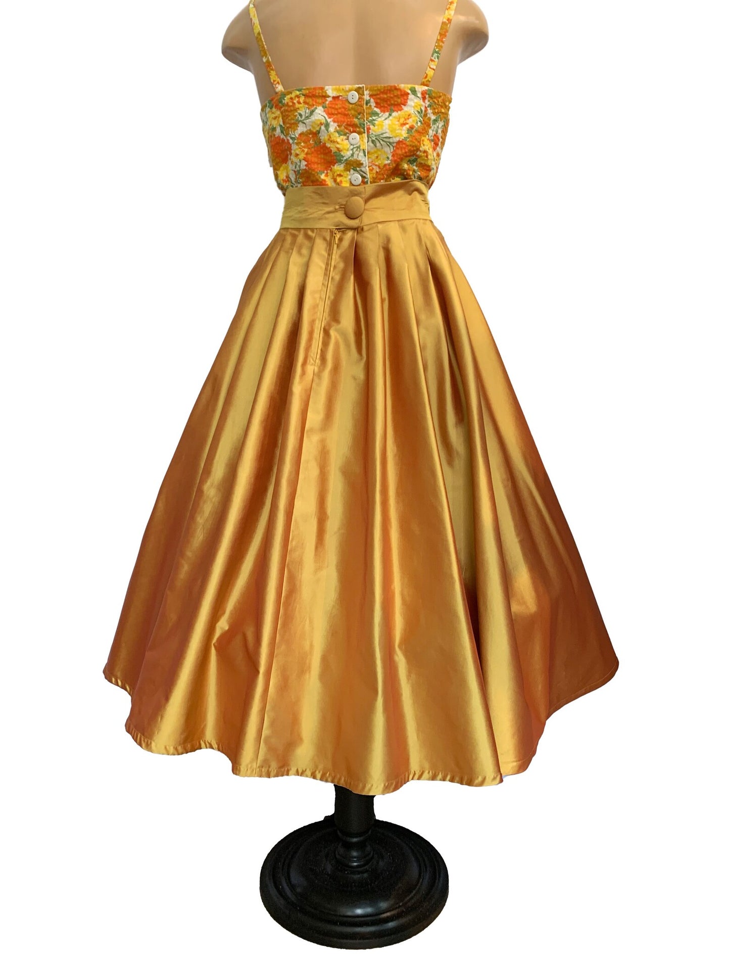 Vintage Style Two Tone Changeant Swing Skirt | XL/XXL
