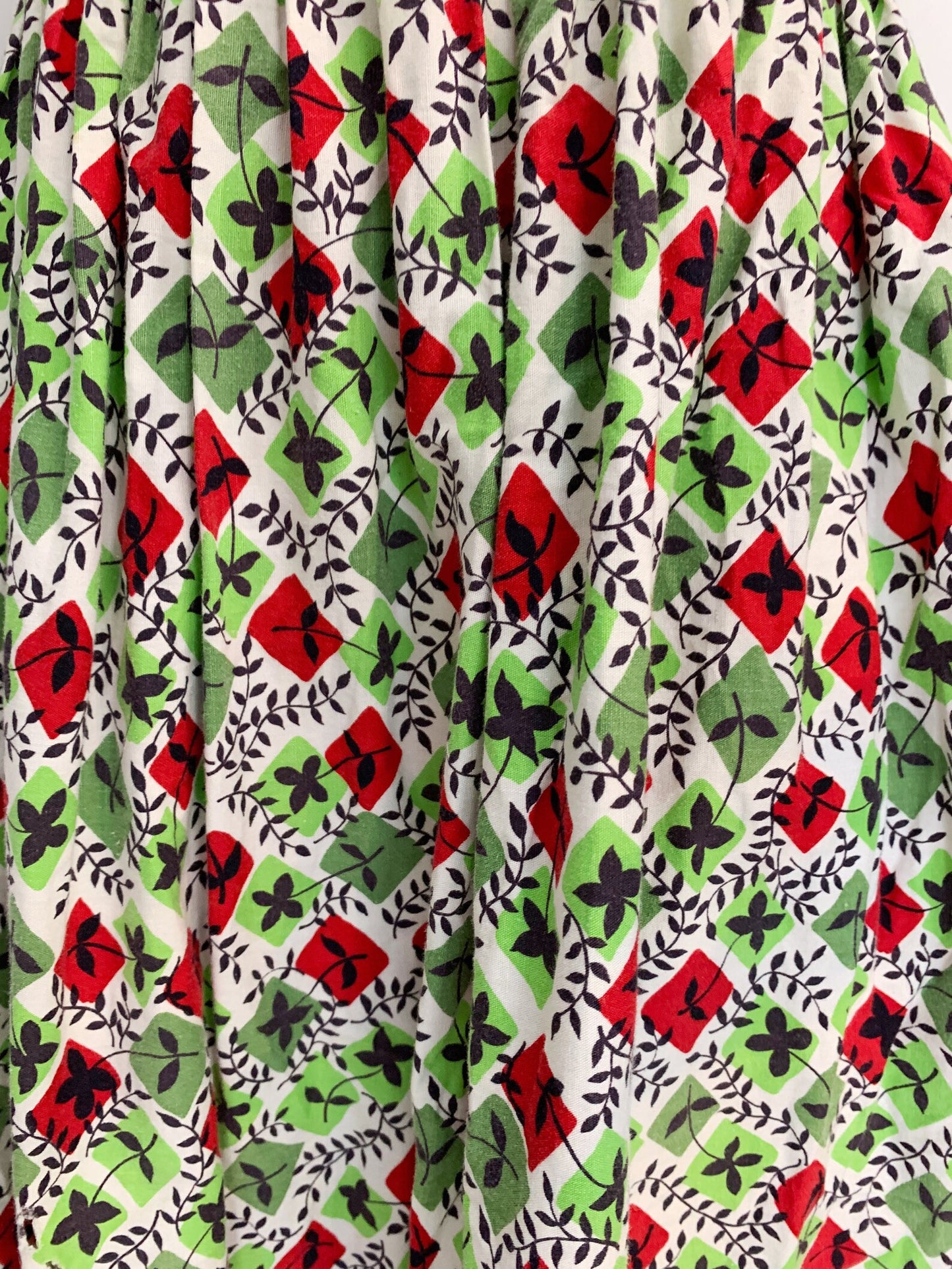 S/M | 1940s Cotton Flower Dress