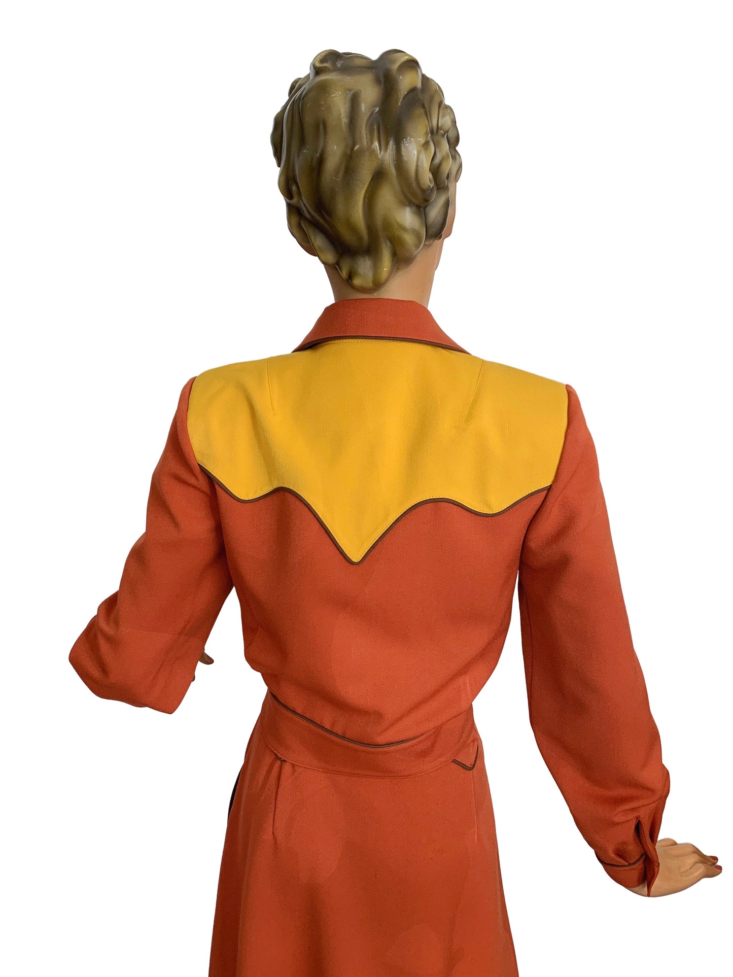 Lily-Mae 1940s Western Jacket Rust 2XL and 3XL