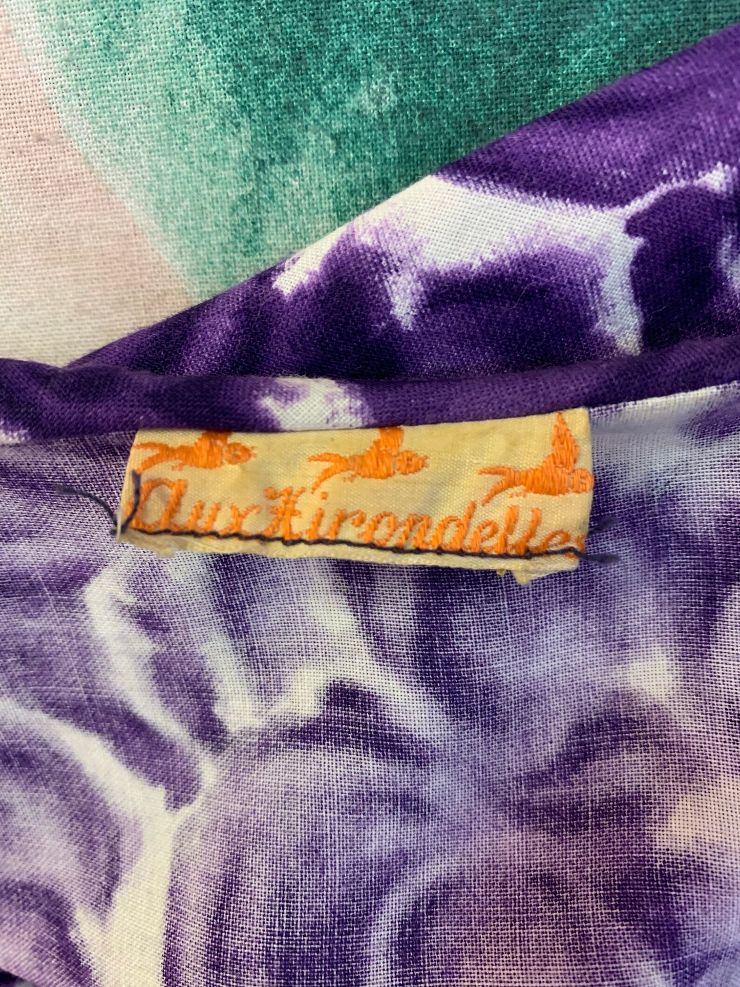 M | 1950s Purple Swing Dress