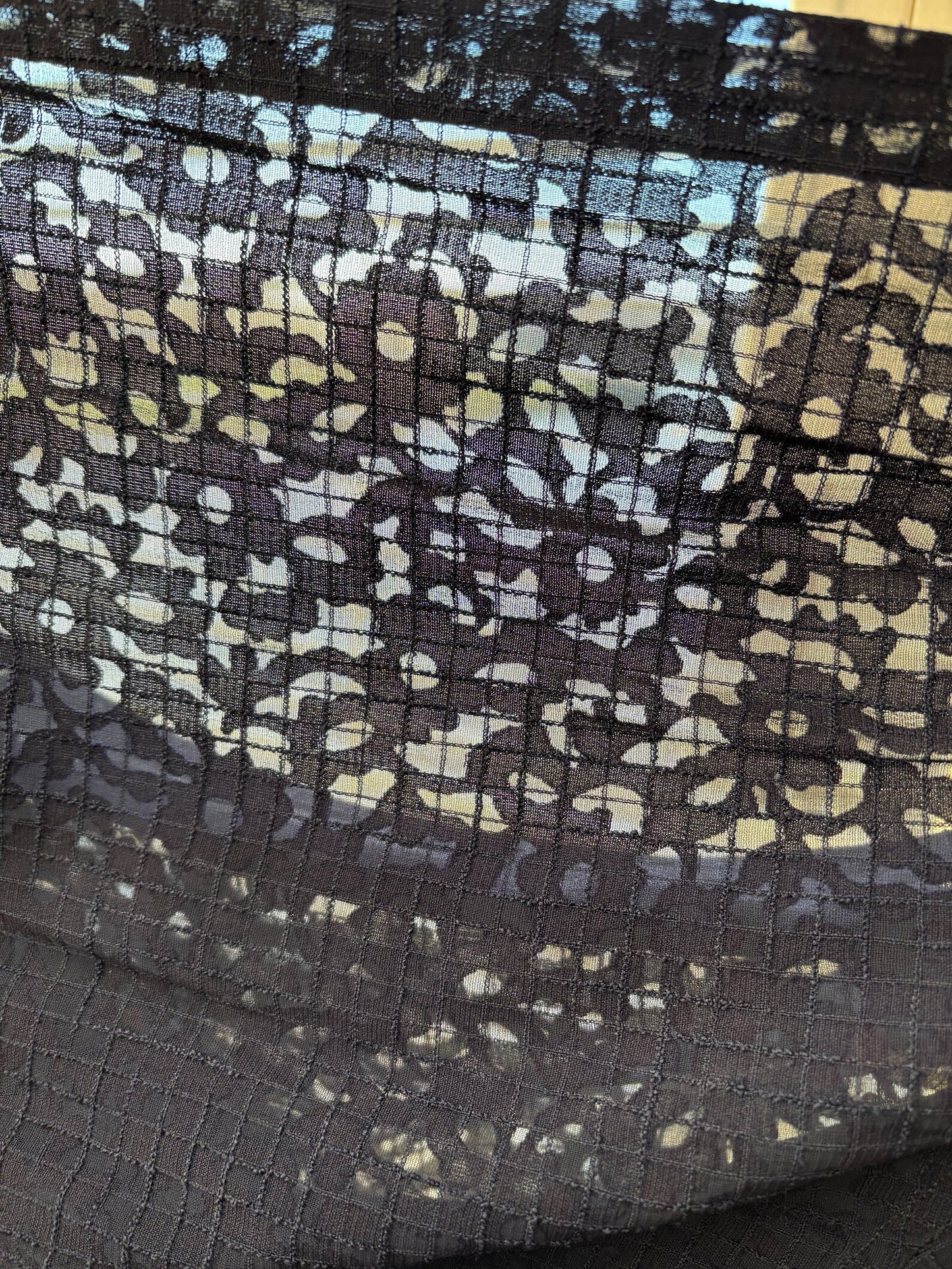 L | 1940s Navy Blue Lace Glass Beaded Dress