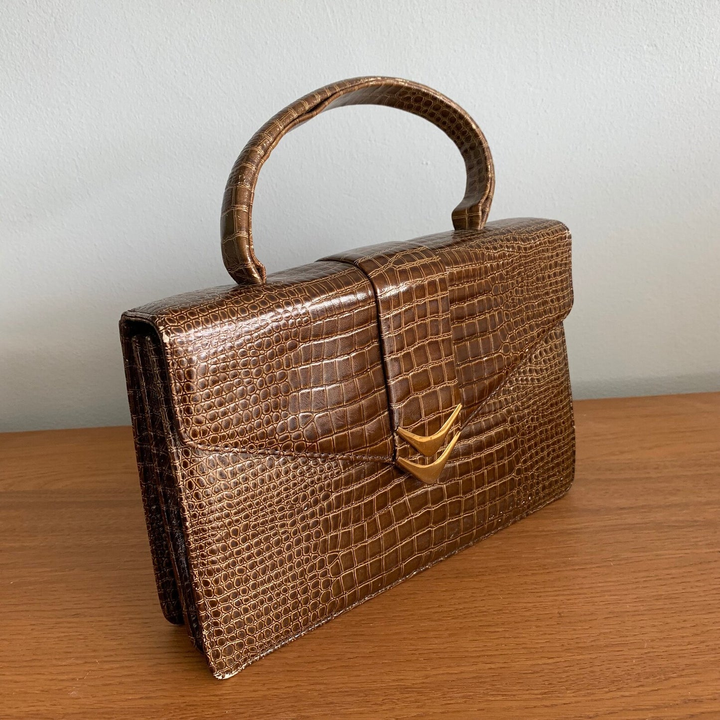 1960s Faux Reptile Handbag