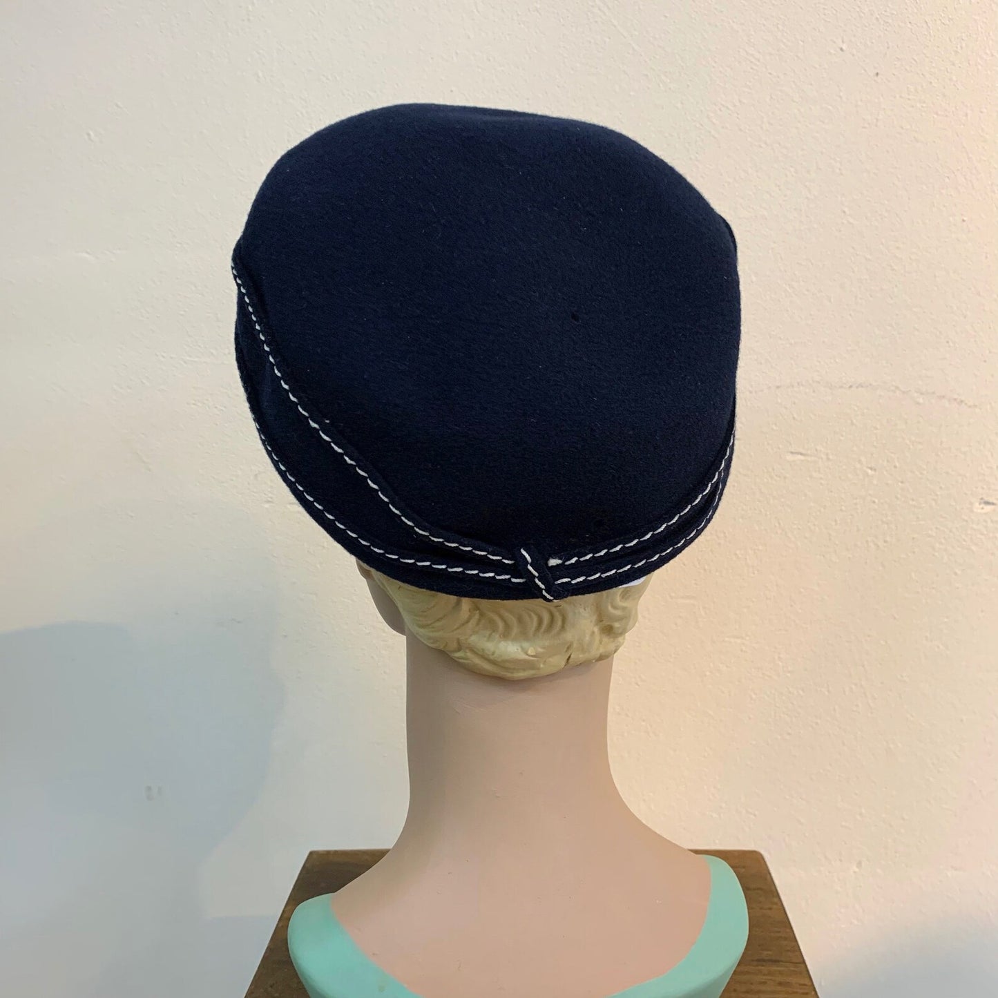 1960s Dark Blue Stewardess Type Hat