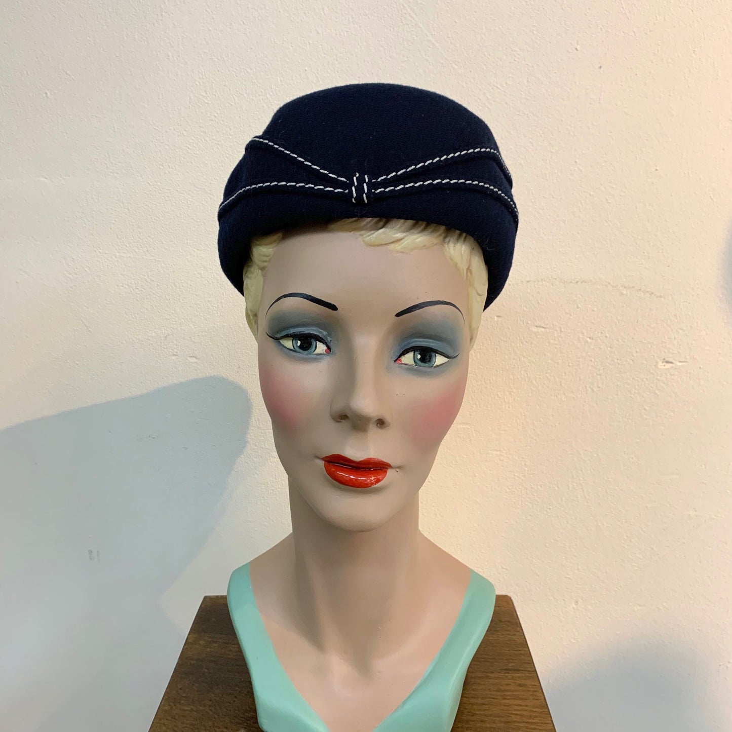 1960s Dark Blue Stewardess Type Hat