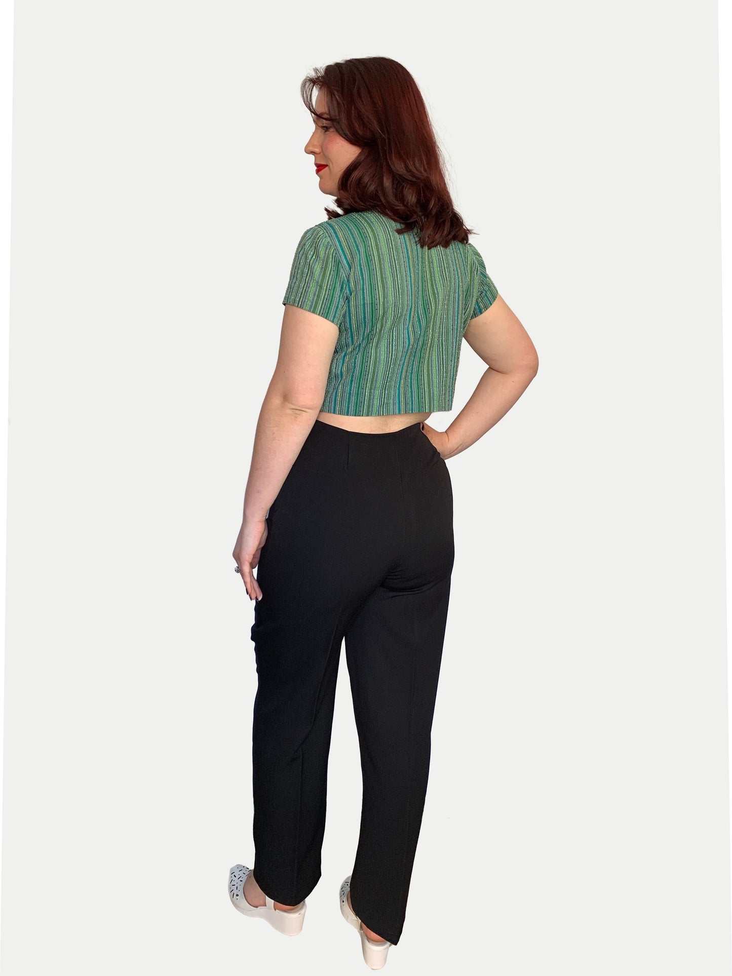 Julie 1940s Style Slacks Black