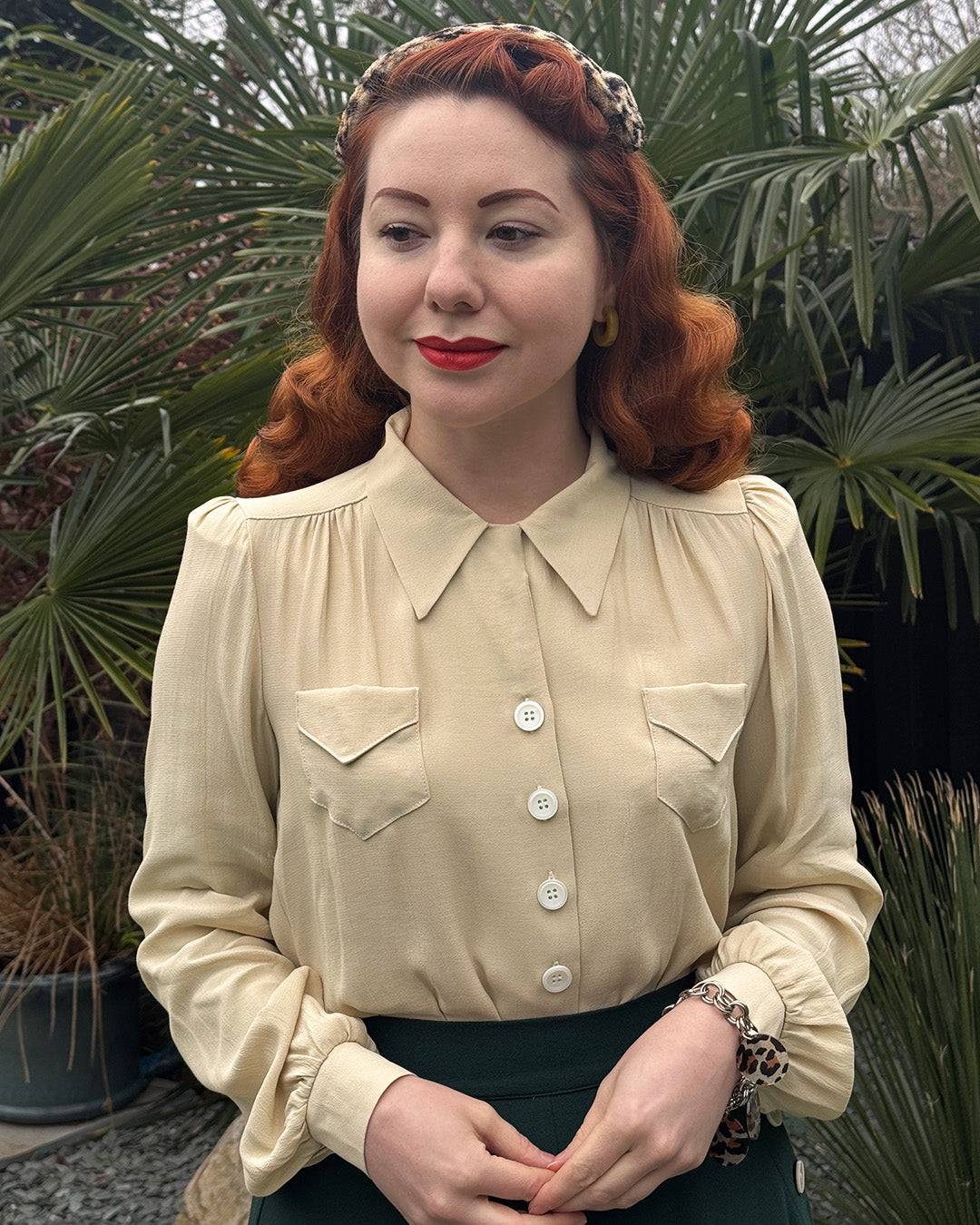 The House of Foxy 40s Sweetheart Blouse Antique