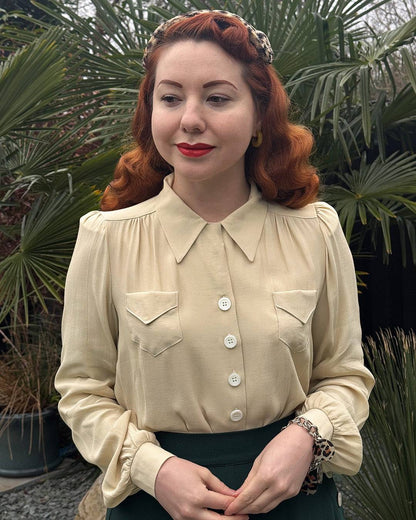 The House of Foxy 40s Sweetheart Blouse Antique