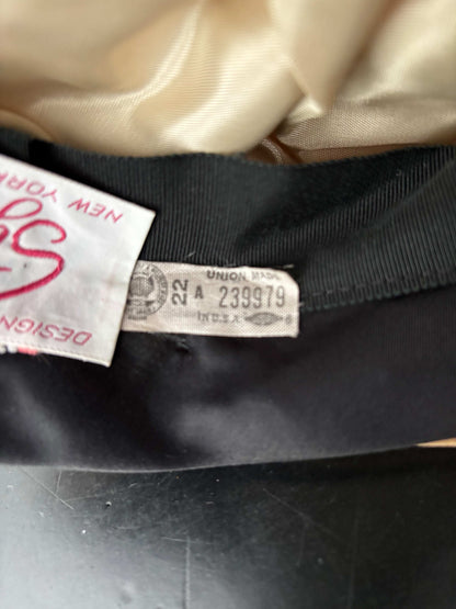 1950s Sylvia New York St. Louis Camel and Black Velvet Hat