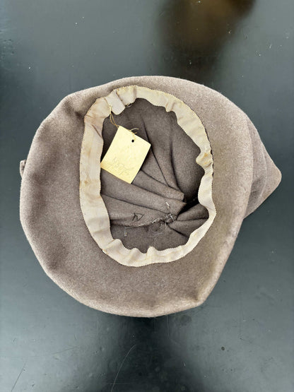 1940s Taupe Felt Sculpted Hat Deadstock
