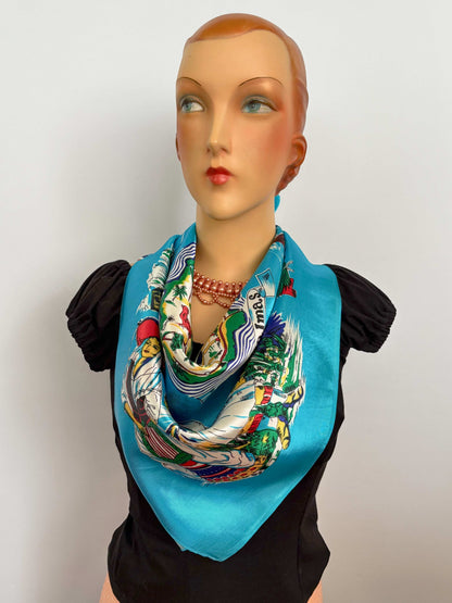 1950s/60s Las Palmas Souvenir Scarf | 76x80 cm