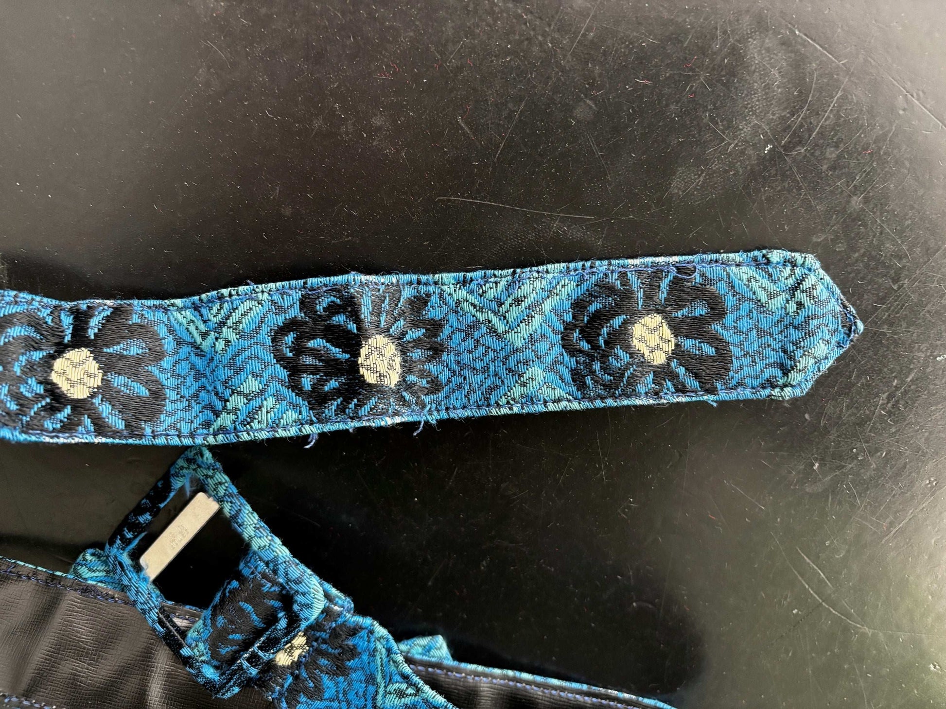 XS/S | 1950s Teena Paige Blue Jacquard Dress