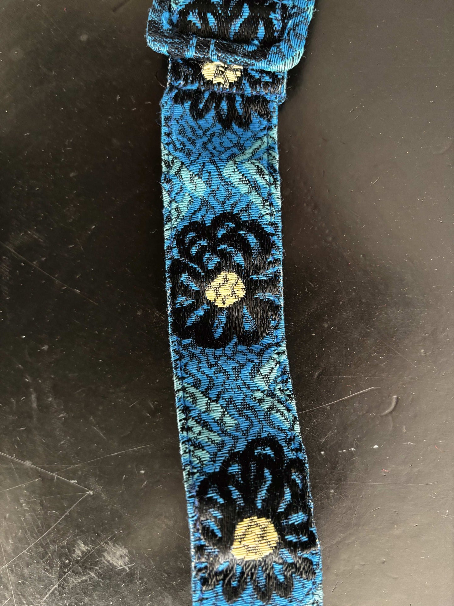 XS/S | 1950s Teena Paige Blue Jacquard Dress