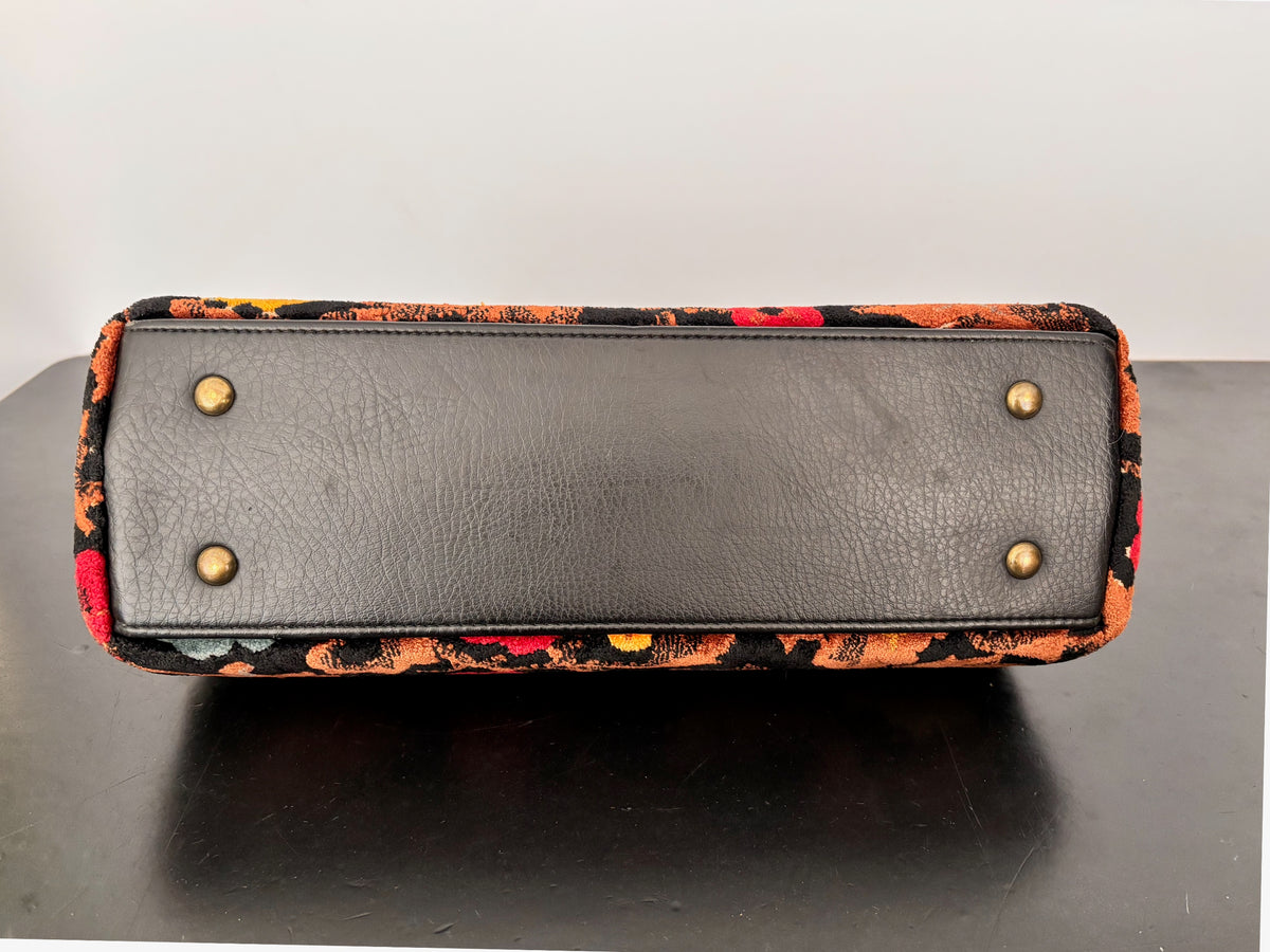 1960s J.R. Florida Floral Velvet Handbag
