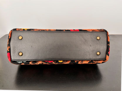 1960s J.R. Florida Floral Velvet Handbag