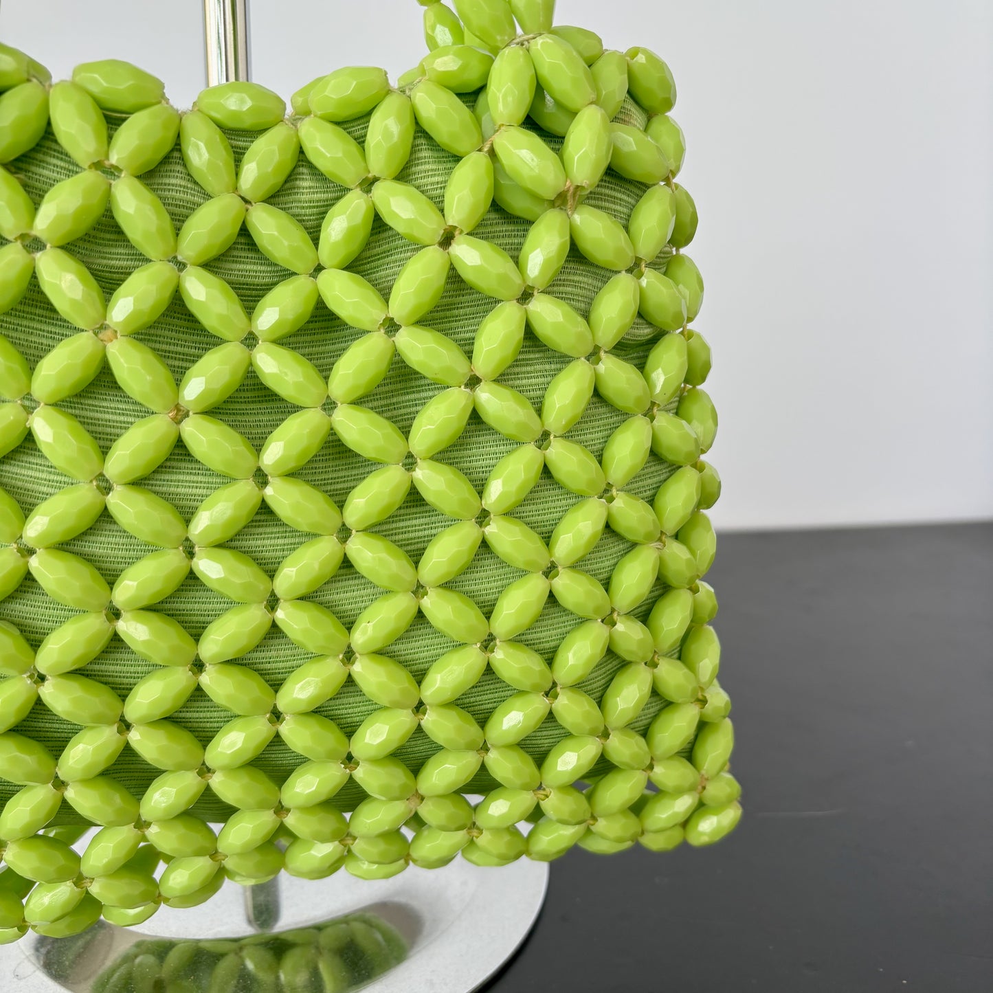 1960s Green Beaded Handbag
