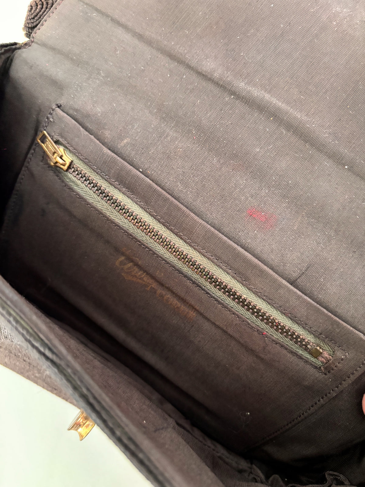 1940s Brown Genuine Cordé Handbag