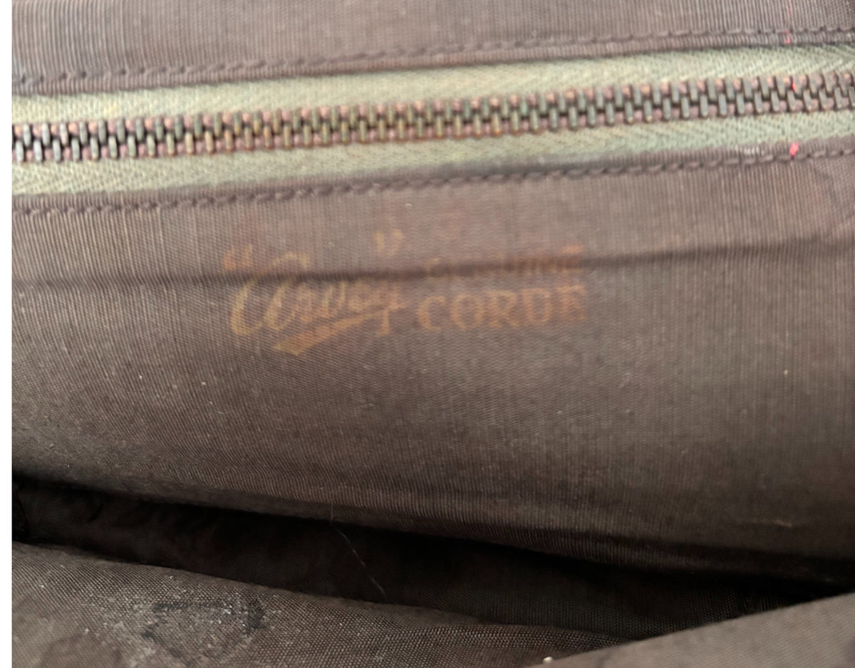 1940s Brown Genuine Cordé Handbag