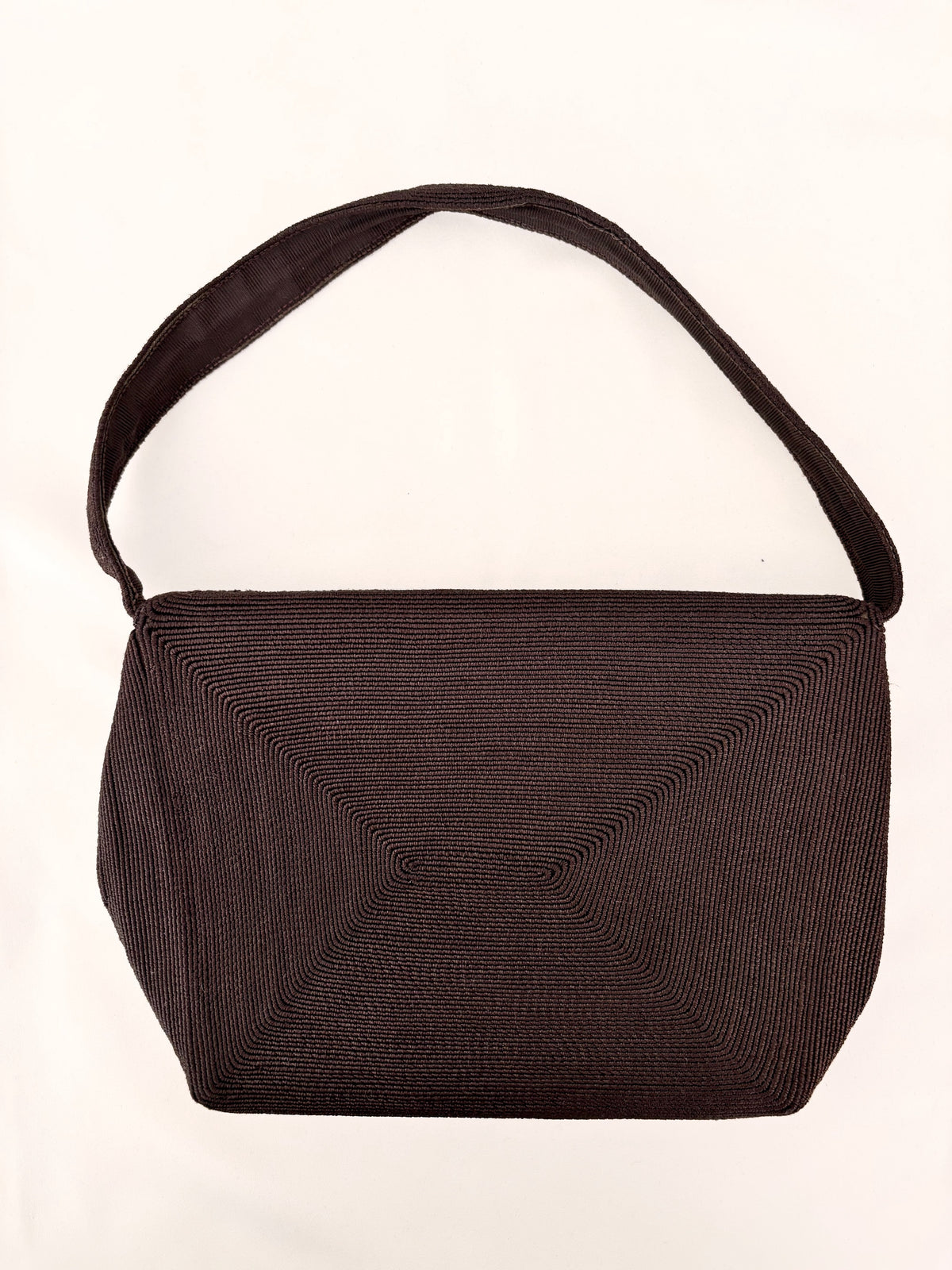 1940s Brown Genuine Cordé Handbag