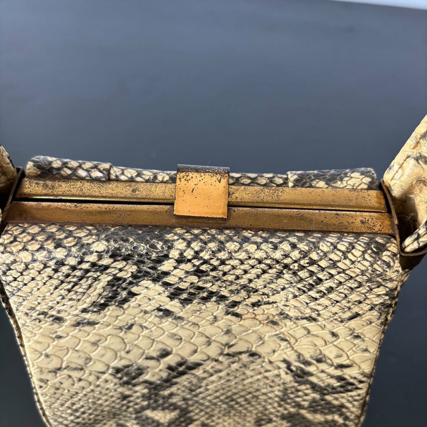 1940s Faux Reptile Handbag