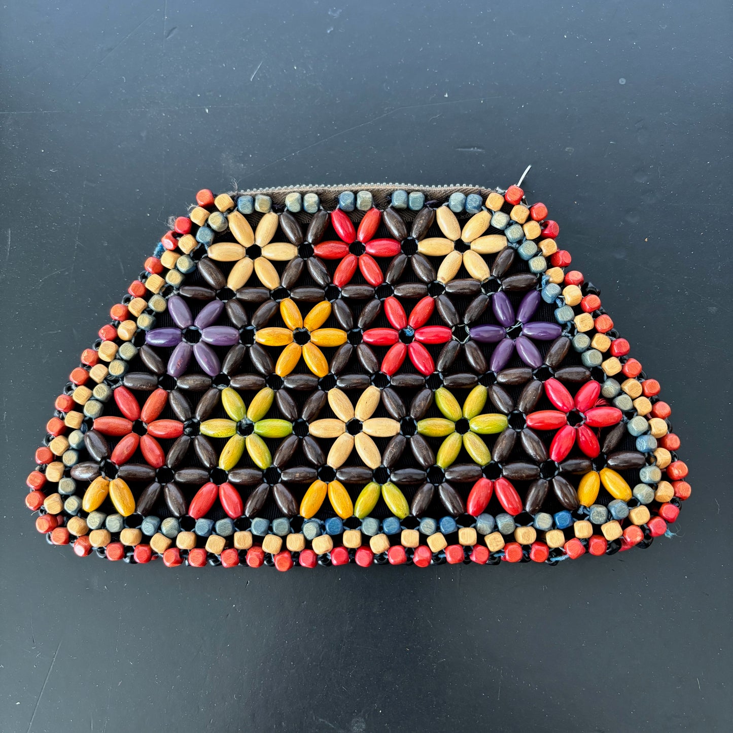 1930s/40s Schowanek Wood Beaded Purse