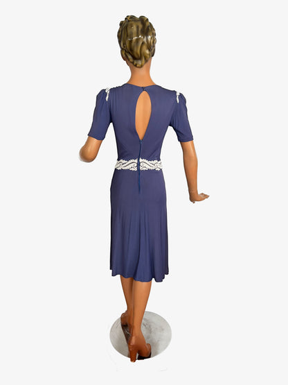 Wounded - 1930s Seed Beads Tassel Dress | S