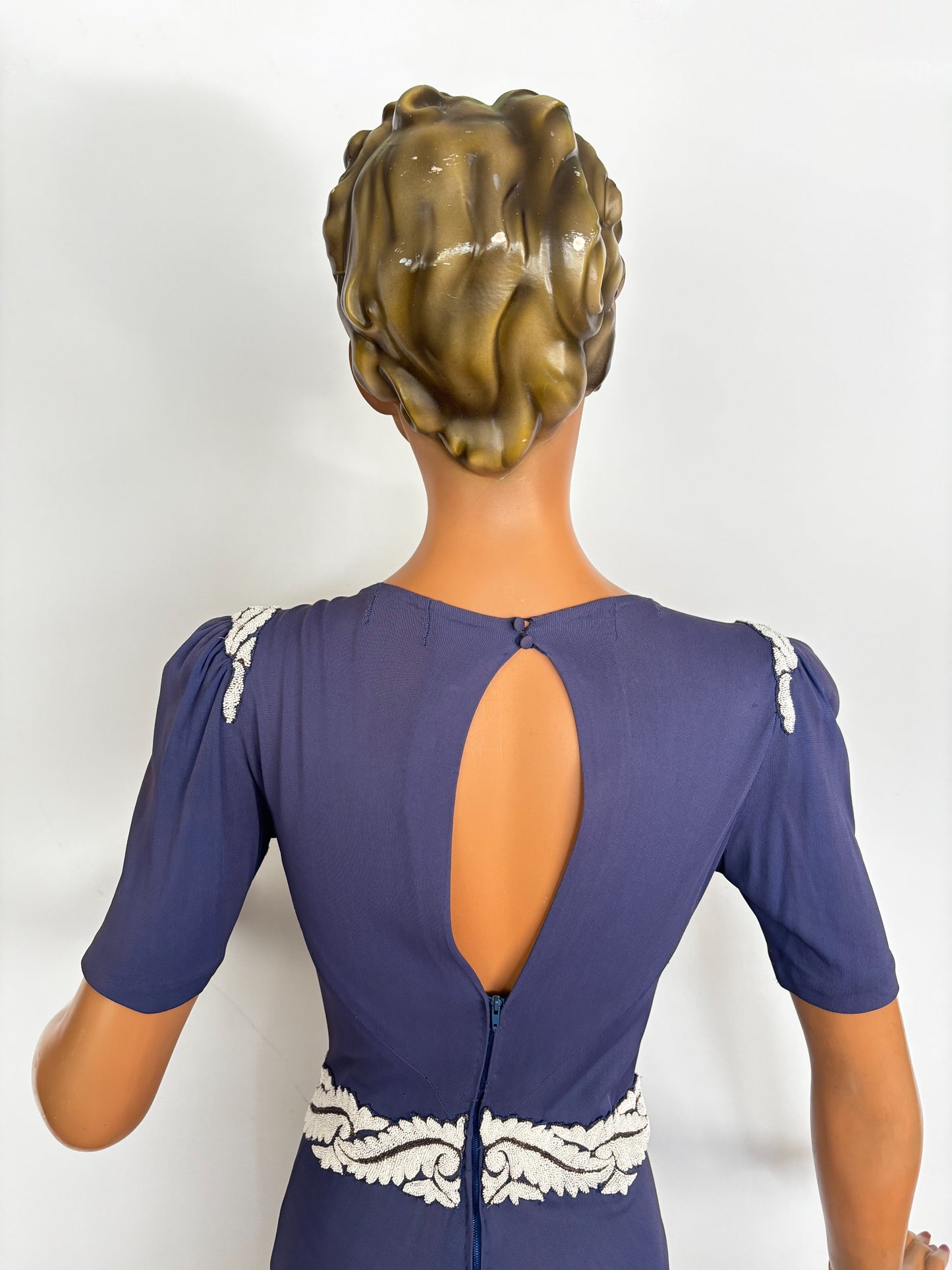 Wounded - 1930s Seed Beads Tassel Dress | S